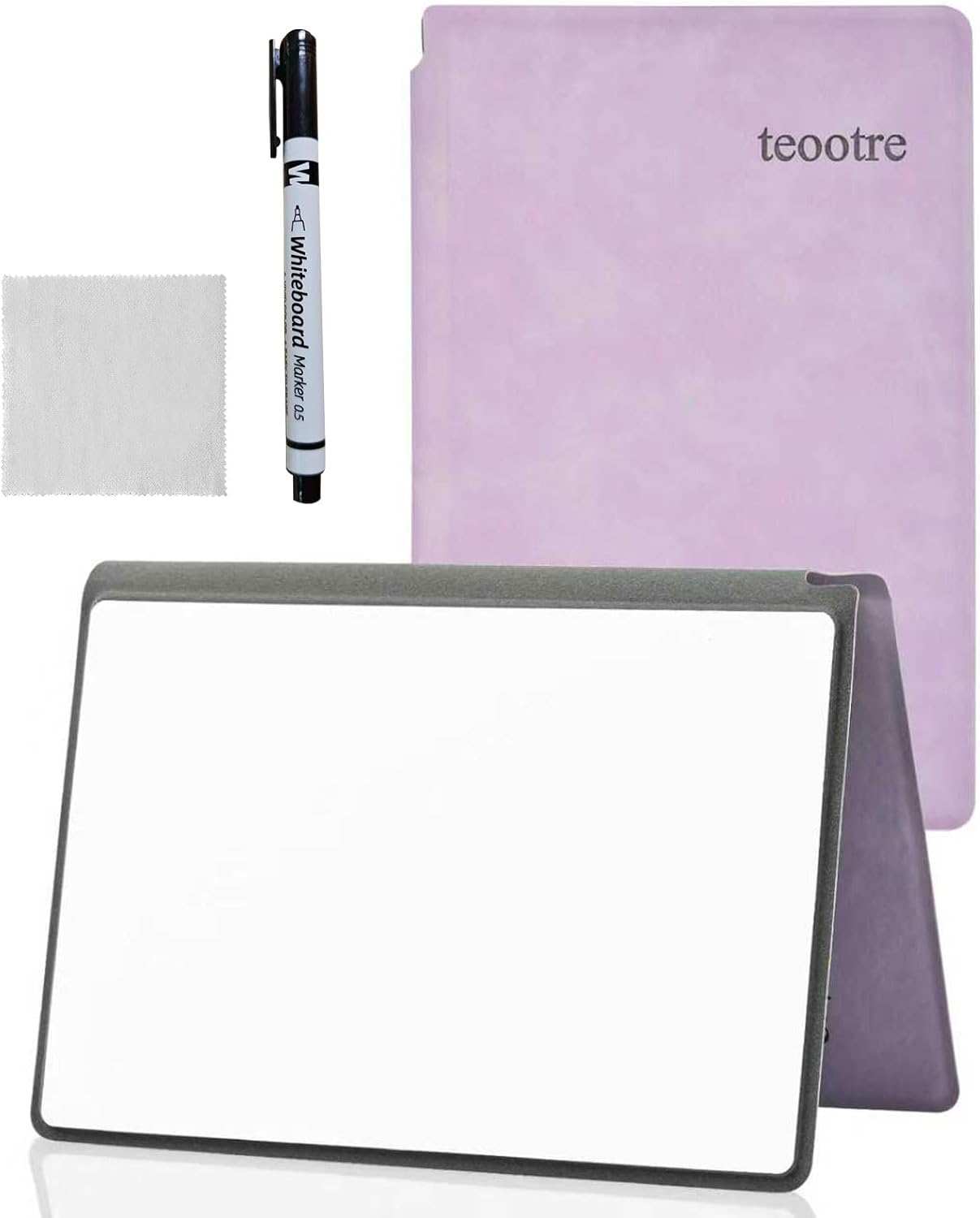Portable Dry Erase Board,Portable White Board,Small Dry Erase Board,Foldable,Erasable,Repeatable,9.5 * 6.6 inches,for Office,Home,School,Study,Meeting(Purple)