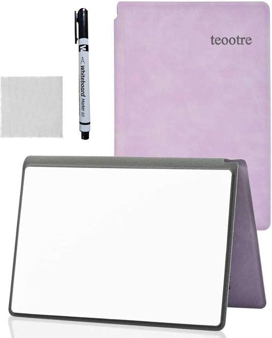 Portable Dry Erase Board,Portable White Board,Small Dry Erase Board,Foldable,Erasable,Repeatable,9.5 * 6.6 inches,for Office,Home,School,Study,Meeting(Purple)