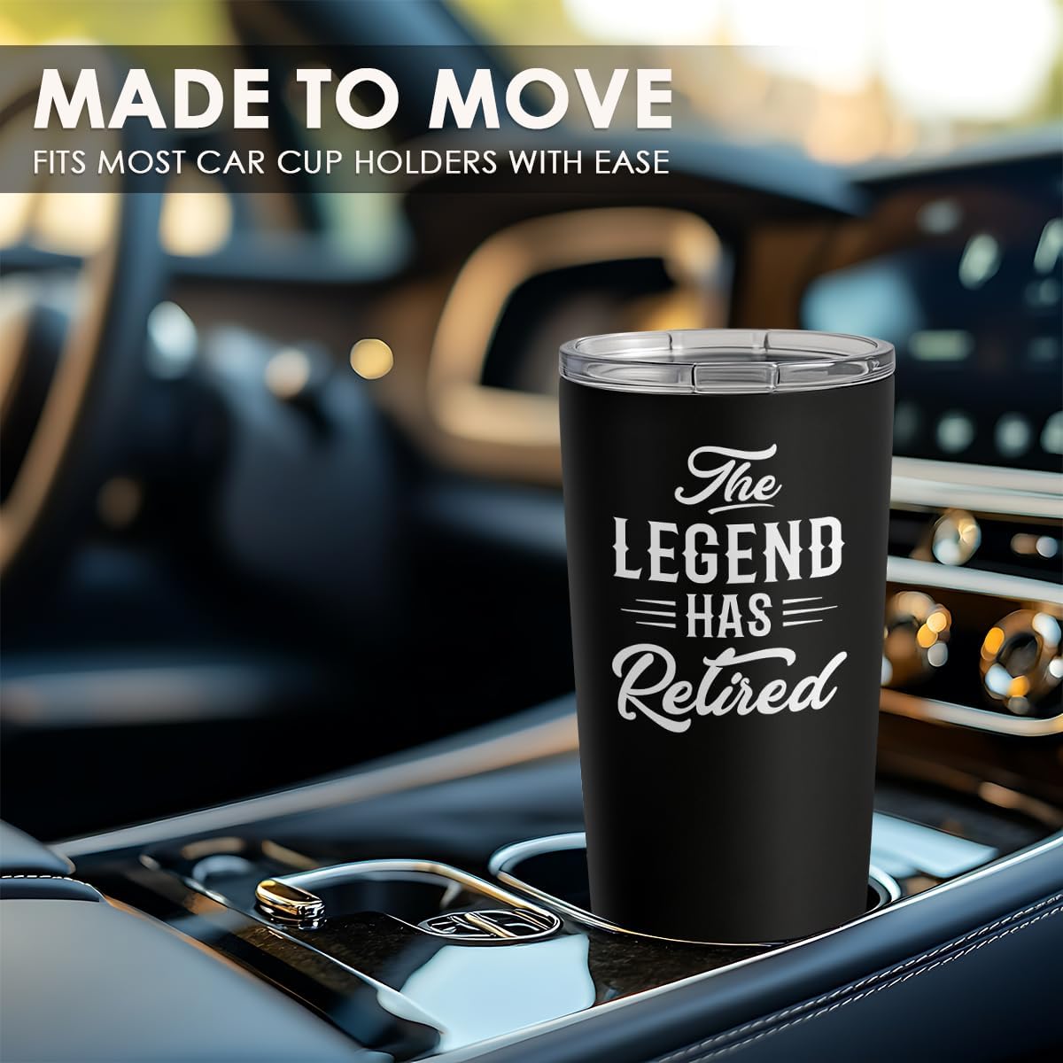 SANDJEST Retirement Gifts for Coworker, Colleagues - The Legend Has Retired Tumbler - Birthday, Christmas, Happy Retirement Gifts - 20oz Stainless Steel Insulated Coffee Travel Mug Gift for Men, Women