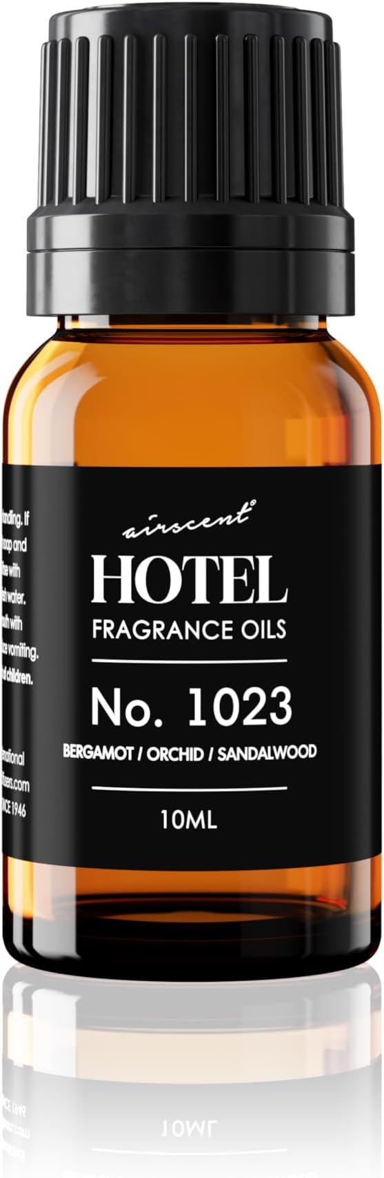 AirScent Hotel Diffuser Oil No. 1023 Inspired by The Baccarat Hotel Scent - Love Affair Fragrance Oil for Ultrasonic and Waterless Diffusers and Crafting - 10 mL, 0.34 fl oz Glass Bottle with Dropper