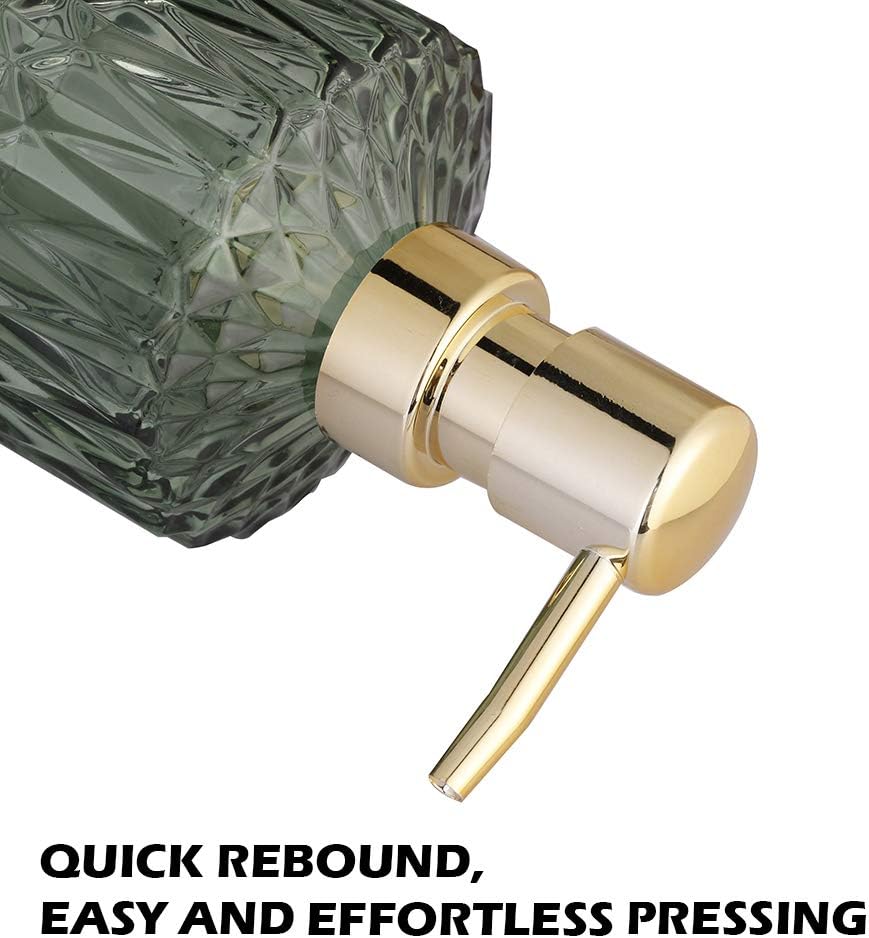 Soap Dispenser with Pump, Refillable Liquid Hand Soap Dish Soap Dispensers for Bathroom Counter, Kitchen Sink (Black)