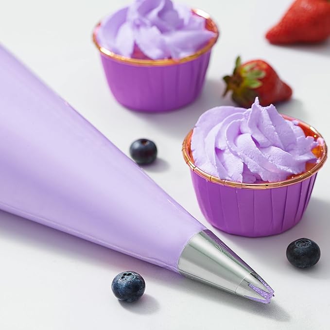 Keenpioneer Disposable Piping Bags, Biobased, 21 Inch, Extra Thick Cake Decorating Pastry Bags, Pack of 100 in a Dispenser Box, Clear, Professional Grade for Chefs and Home Bakers