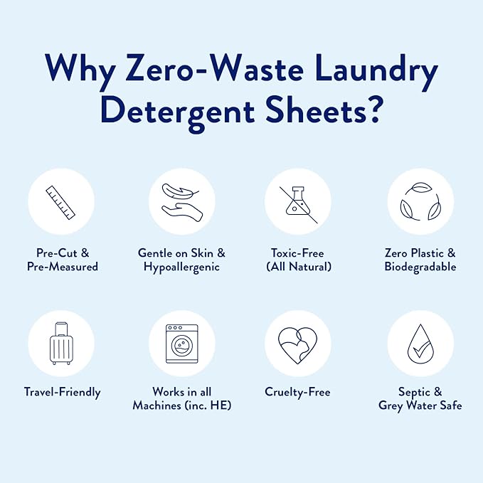 Miracle Made Liquidless Laundry Detergent Sheets – Eco-Friendly, Gentle Fabric Softener – No Dye, Bleach, or Paraben – 60 Strips (120 Loads) – Unscented