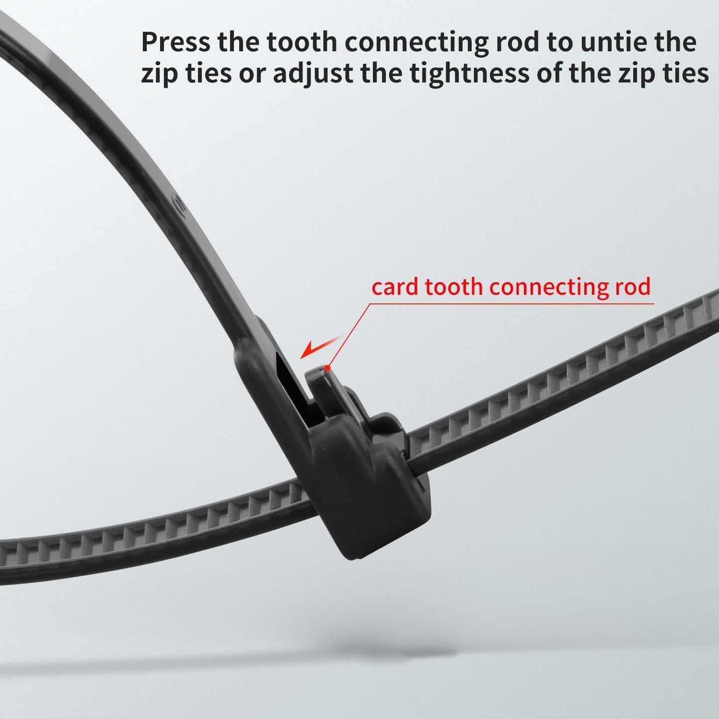 8 Inch Recoverable Reusable Zip Ties, 1000PCS Black Zip Ties, Outdoor 50 lb. Small Cable Ties, Small Releasable Plastic Ties, Removable Wire Ties for Wire Management Outdoor Patio