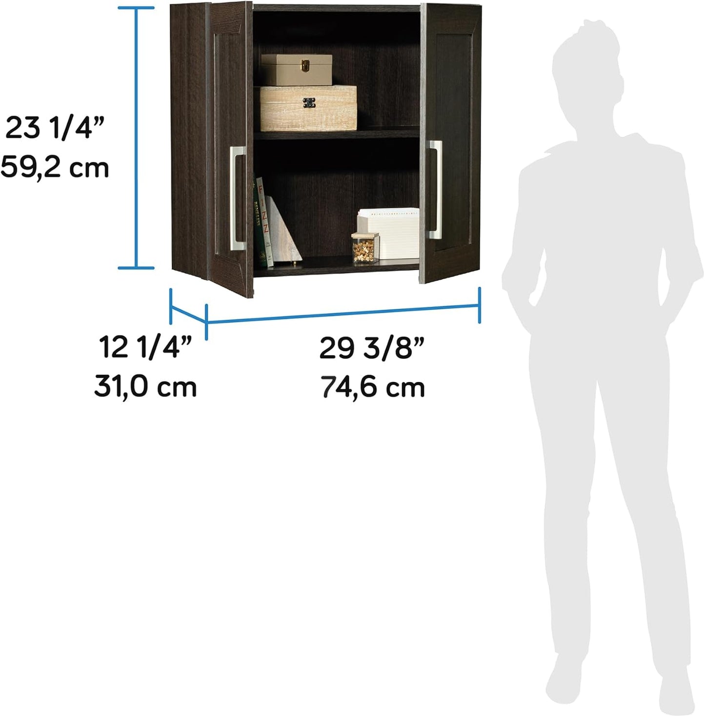 Sauder Homeplus Hanging Cabinet, Dakota Oak Finish