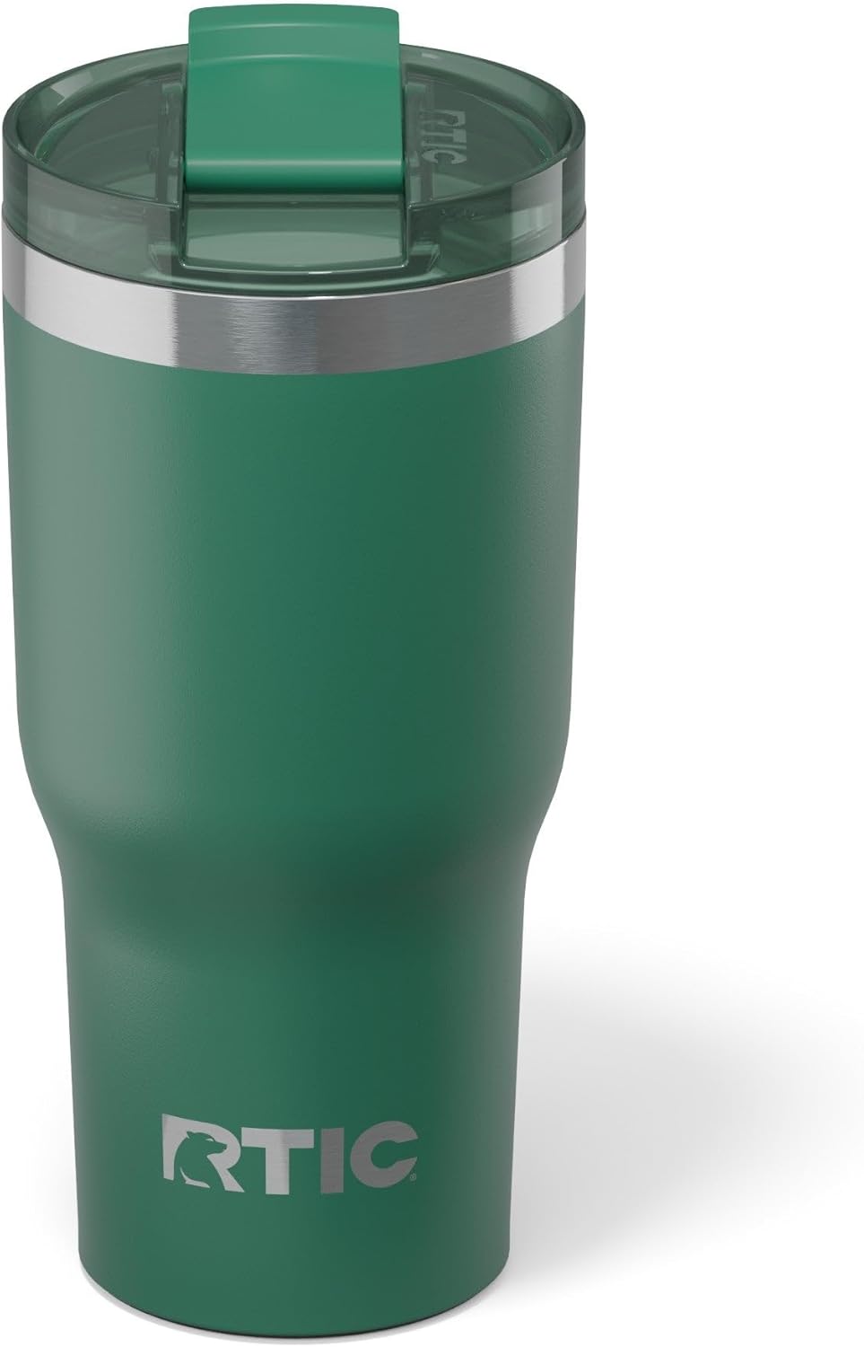 RTIC 20oz Essential Tumbler with Lid, Ceramic Lined, Insulated, Stainless Steel, Metal, Double Wall Vacuum-Insulation, Travel Cup for Iced Coffee, Tea, Hot and Cold Drink, Pine Tree