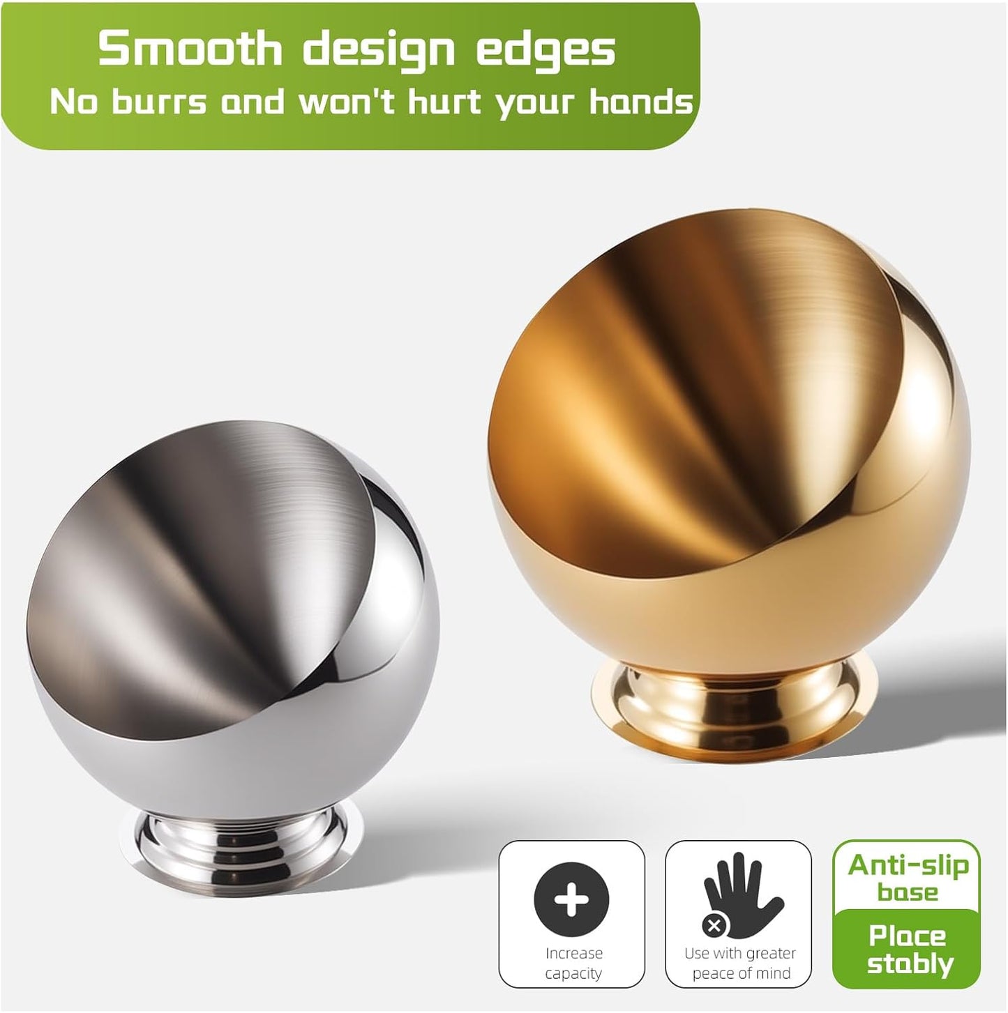 Large Capacity Coffee Pod Holder – Stainless Steel Pod Organizer and Holder | Stylish Coffee Bar Accessories & Countertop Storage (Gold with Base, L)