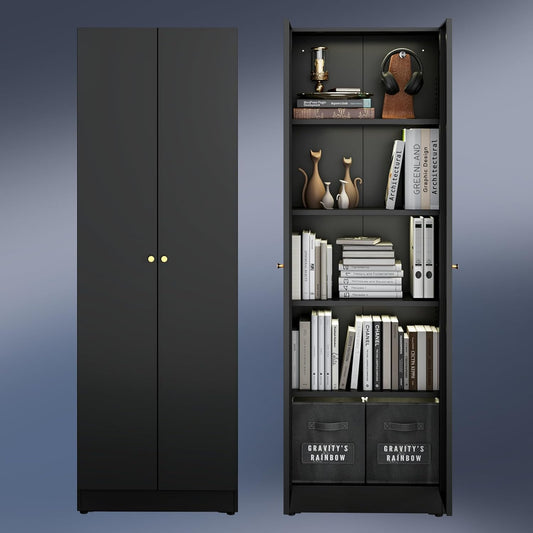 72" Tall Steel Garage Storage Cabinet with 2 Doors and 4 Adjustable Shelves, Metal File Cabinet,Tool Cabinets for Office,Home,Office,Garage,School,Shop, Required-Assembly