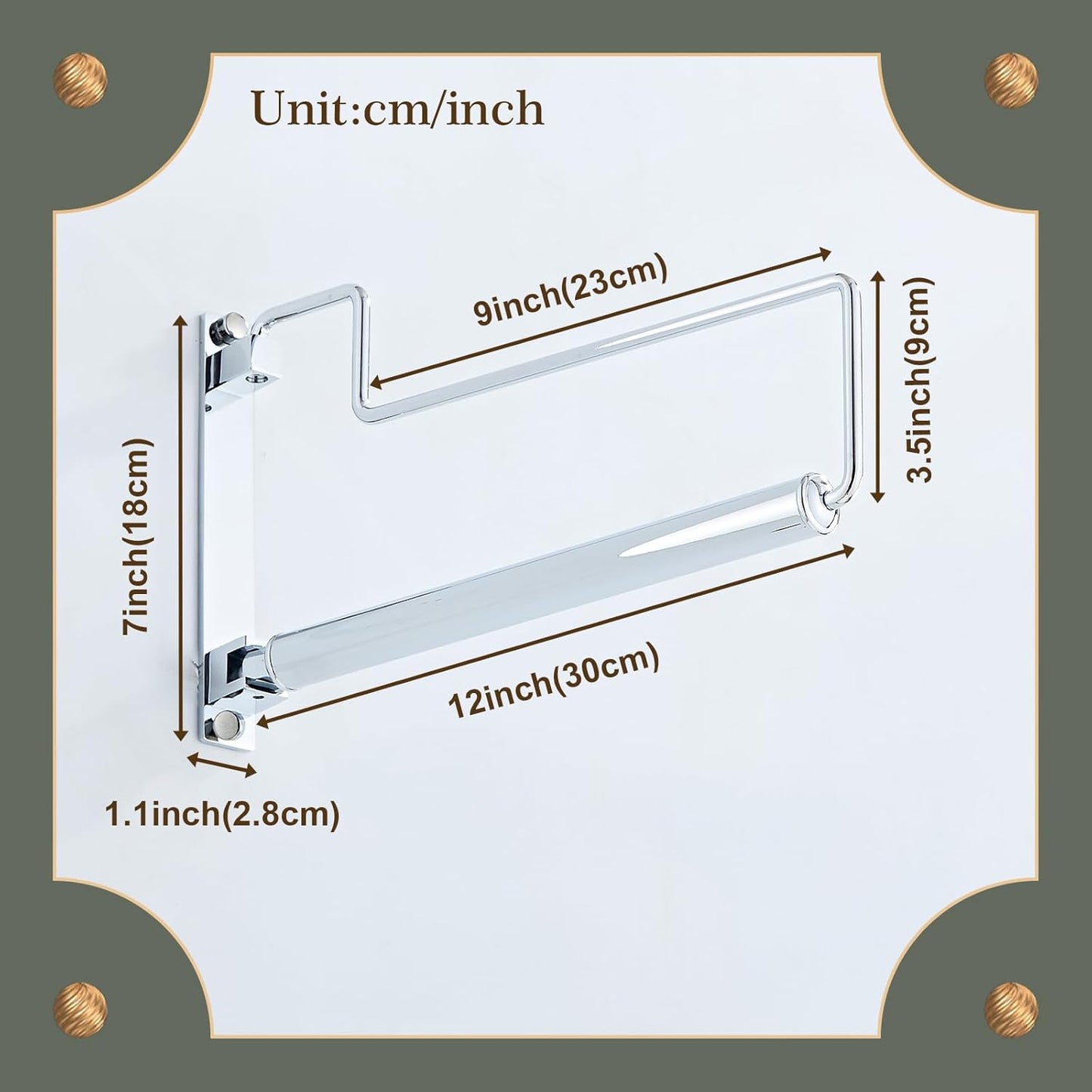 NEWRAIN Chrome Clothes Drying Rack, Wall Mounted Swing Arm Hanger for Laundry Room, Garage, Indoor & Outdoor Use
