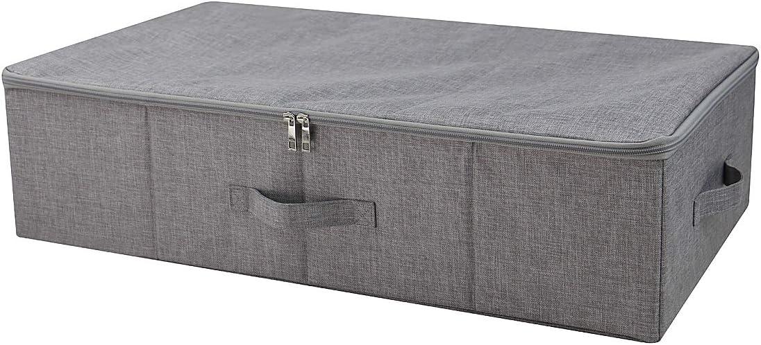 iwill CREATE PRO Under Bed Storage Container, Underbed Shoe Storage Organizer Box with Lid,Dark Gray