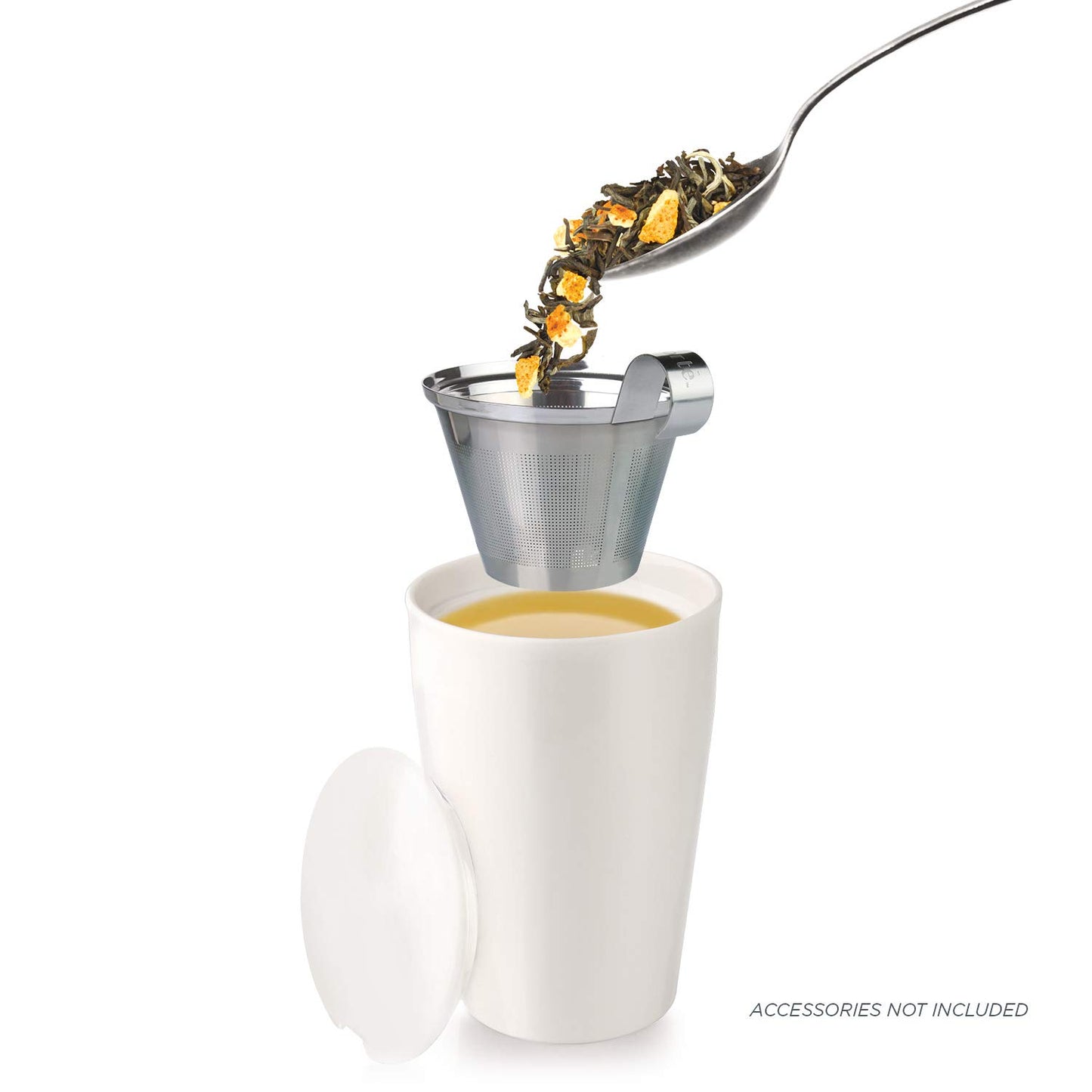 Tea Forte Winter Chai Premium Loose Leaf Caffeine-Free Herbal Tea Blend Canister, Makes 35-50 Cups, Round Canister