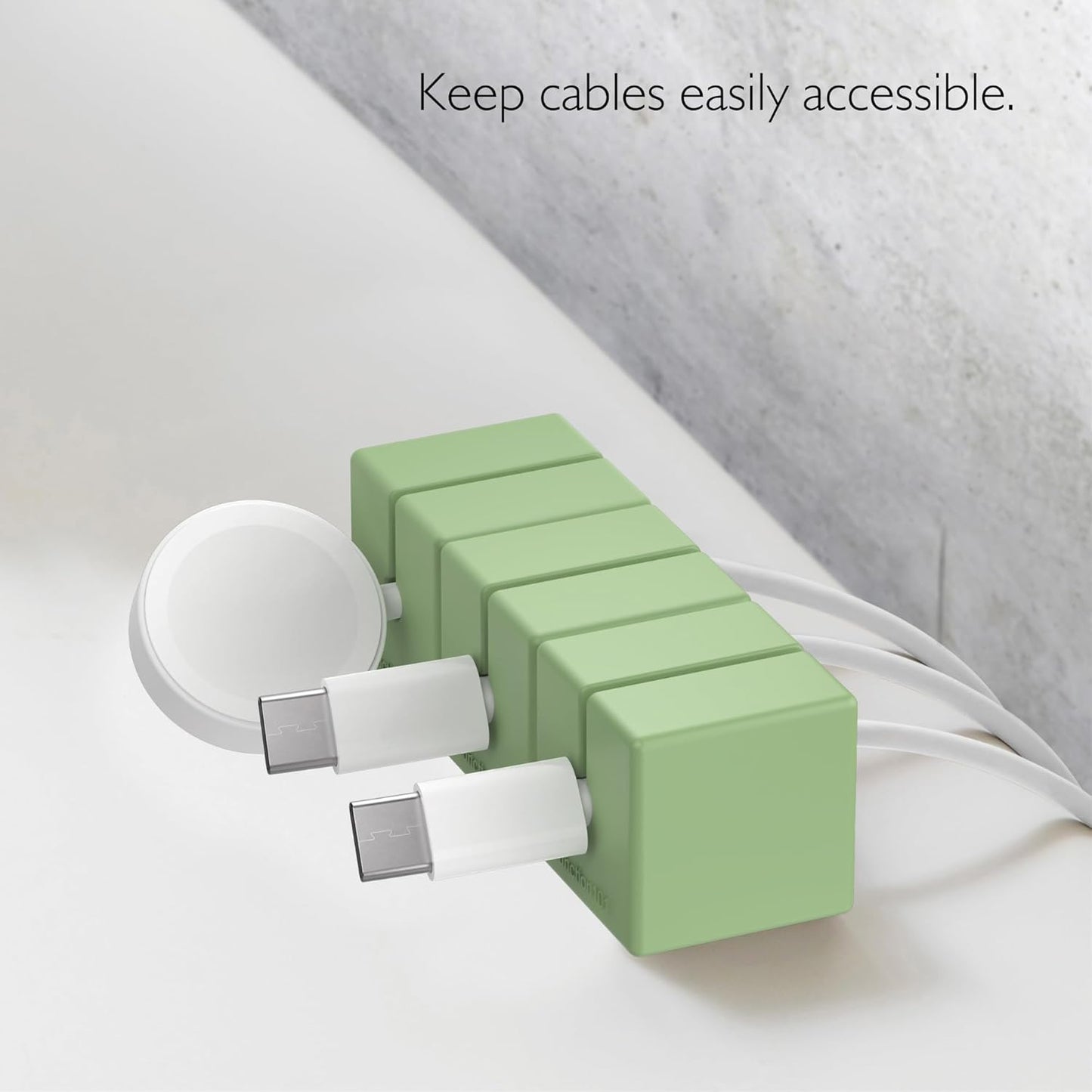 Function101 Weighted Magnetic Cable Blocks – Non-Adhesive Anchors for Cable Organization – Weighted Cord Holders & Accessory Organizer – Durable Magnetic Accessories for Office Use (Green, Pack of 3)