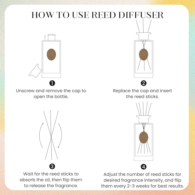 M&SENSE 6.3 oz Large Reed Diffuser Set | Rose Princess Scent Oil Diffuser with Sticks | Hotel Collection Non-Toxic Essential Oil |for Bedroom Bathroom Living Room