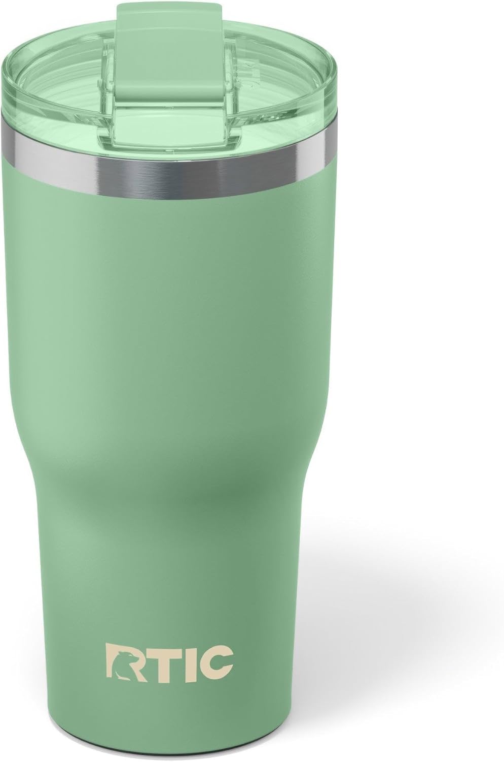 RTIC 30oz Essential Tumbler with Lid, Ceramic Lined, Insulated, Stainless Steel, Metal, Double Wall Vacuum-Insulation, Travel Cup for Iced Coffee, Tea, Hot and Cold Drink, Sage