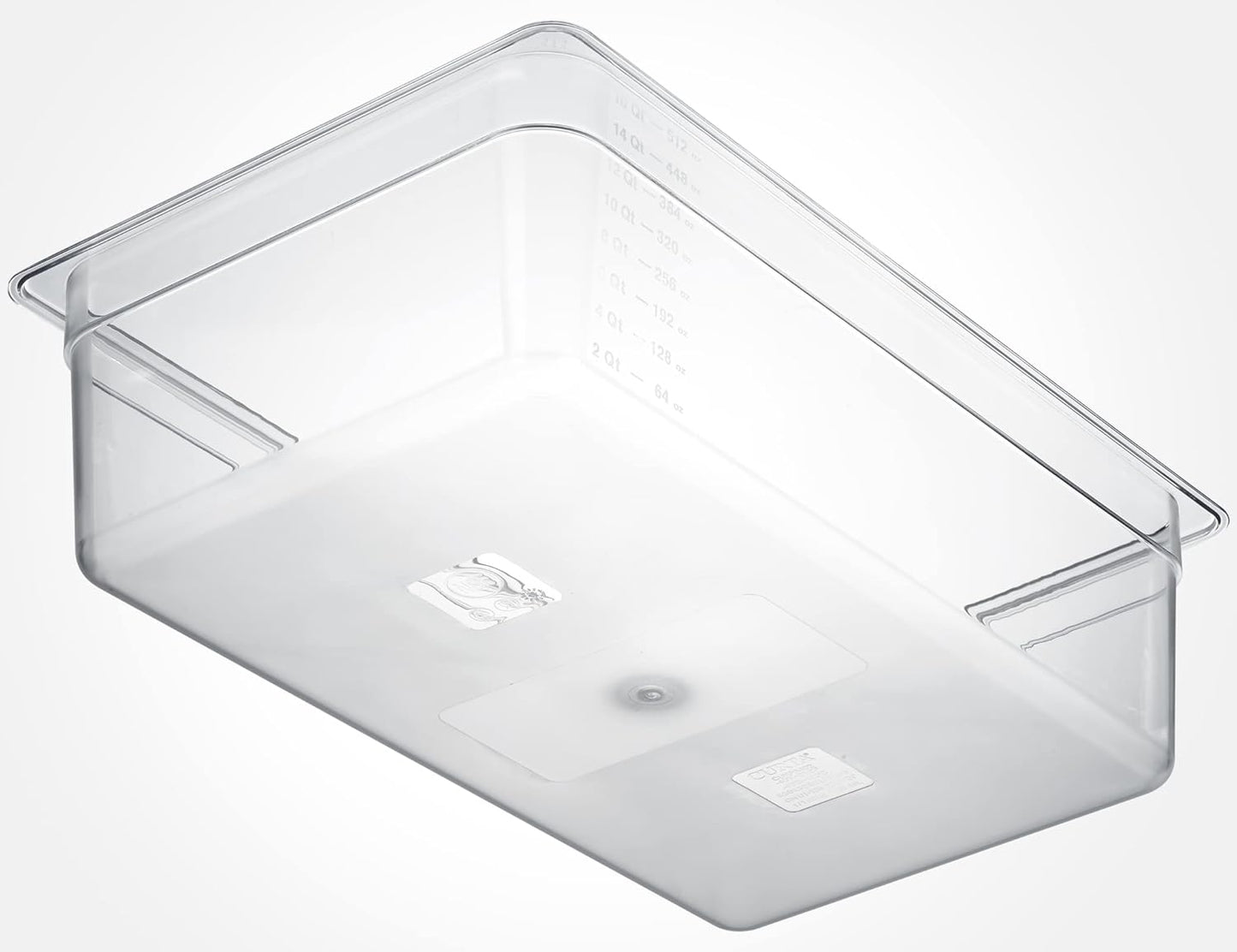 CURTA 6 Pack NSF Food Pans, Full Size 6 Inch Deep, Commercial Polycarbonate Plastic Clear Freezer-Safe