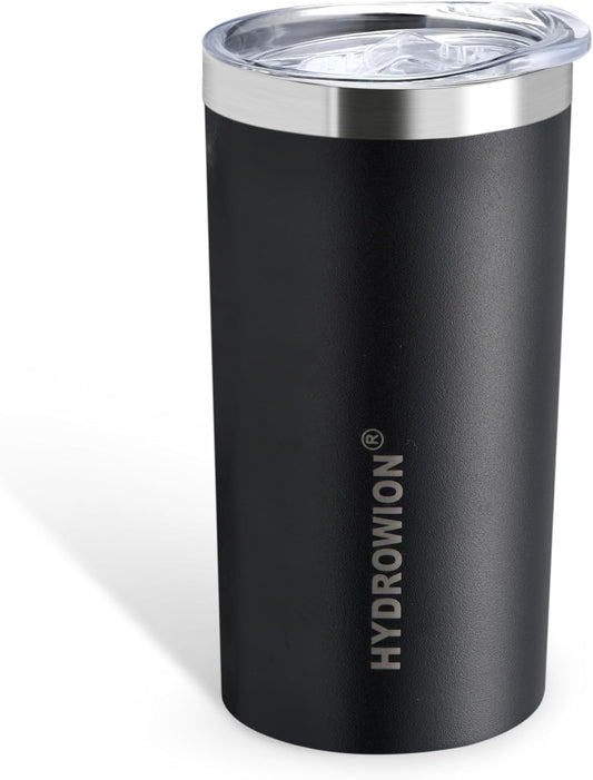 HYDROWION Triple-Insulated Tumblers - Stainless Steel with Lid and Straw, 12 oz Water Bottle, Stainless Steel Cups, Coffee Travel Mug for Home & Office Black