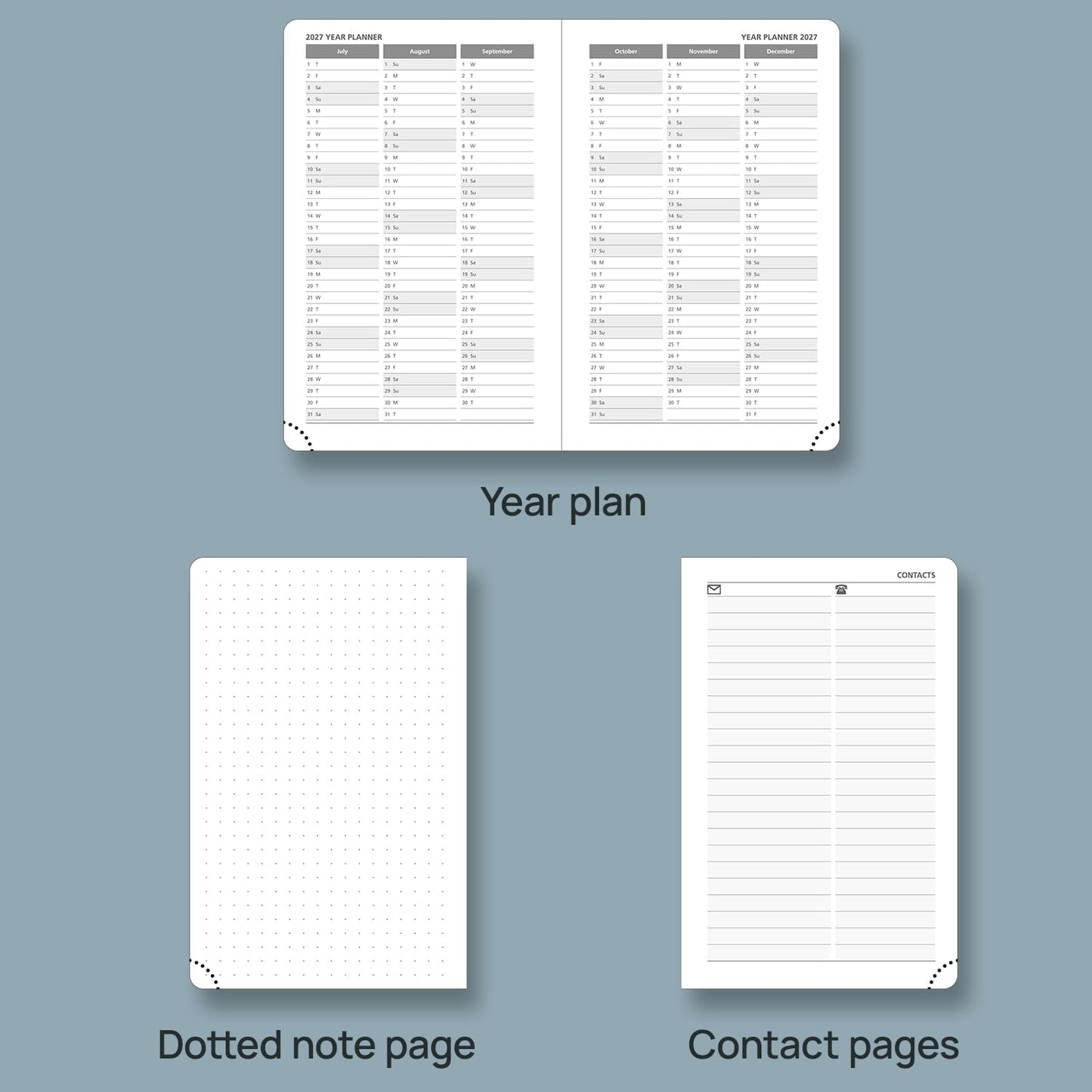 POPRUN 2026 Daily Planner One Page Per Day A6 Size Calendar (4.25" x 6.25") - 12 Months Hourly Appointment Book with Hardcover, Monthly Tabs, Pocket, Pen Holder - Burgundy