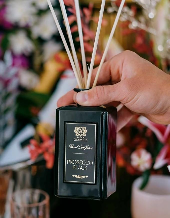 Antica Farmacista Home Ambiance Diffuser - Long-Lasting Reed Scent Diffuser - Luxury Room Freshener Gift - Prosecco Black, 10.8 fl oz