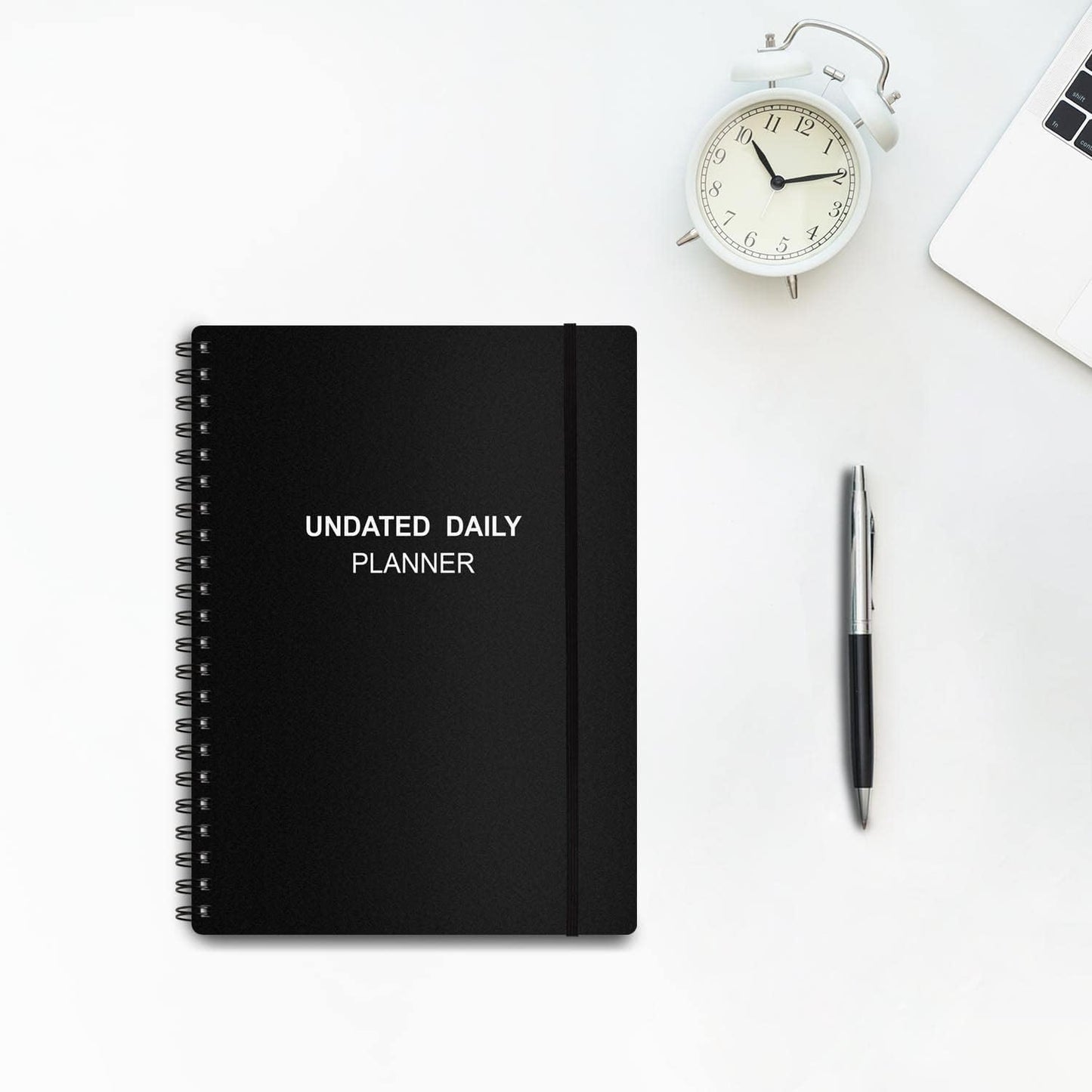 Tiankool Undated Daily Planner,Undated Planner with Hourly Schedules, Top Priorities Items and To Do List, Appointment Book for Time Management, 5.8 × 8.2 Inch