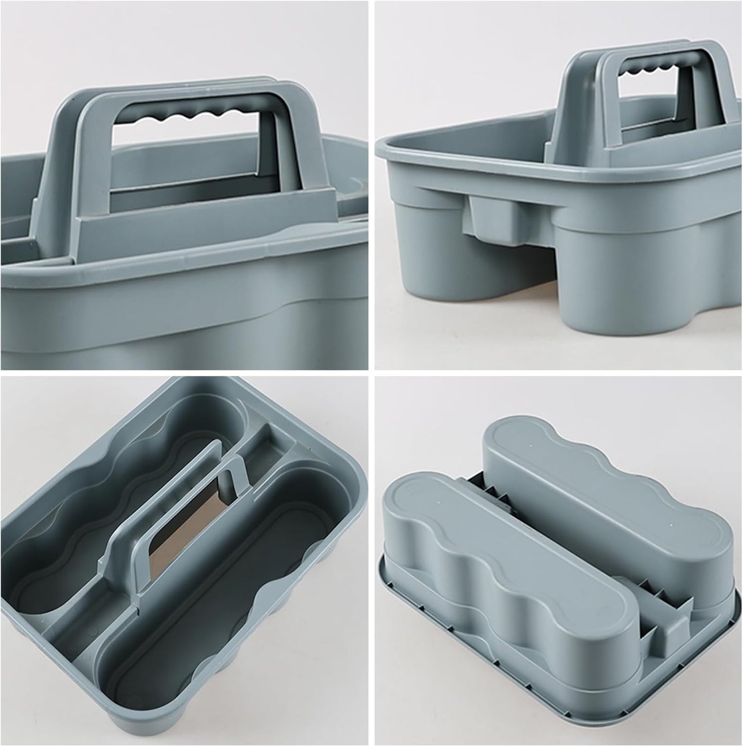6-Pack Plastic Shower Caddy Tote, Portable Storage Caddy Basket Organizer with Handle, Commercial Caddy Tray Tool Organizer Bucket