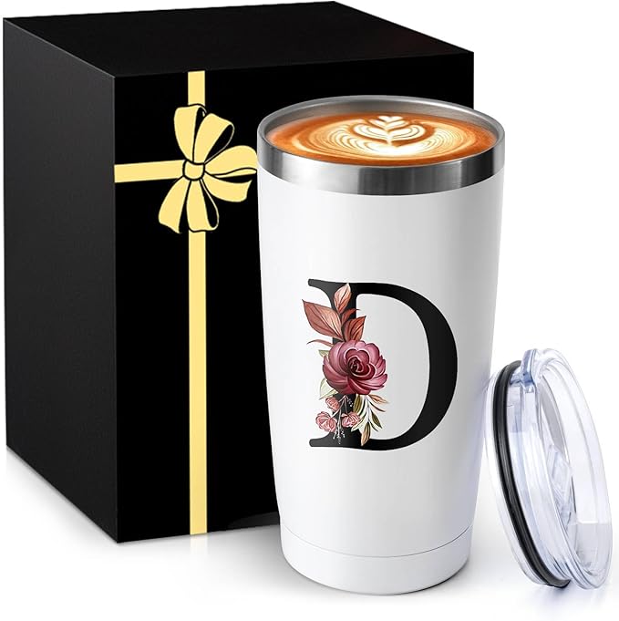 20 Oz Insulated Coffee Cup with Lid Car Tumbler Travel Mug Cool Grandma Gifts Grandmother Nana Glamma Yaya Abuela Abuelita Mamaw Memaw Mimi Nonna Granny Oma Meme Christmas Xmas Monogrammed Present