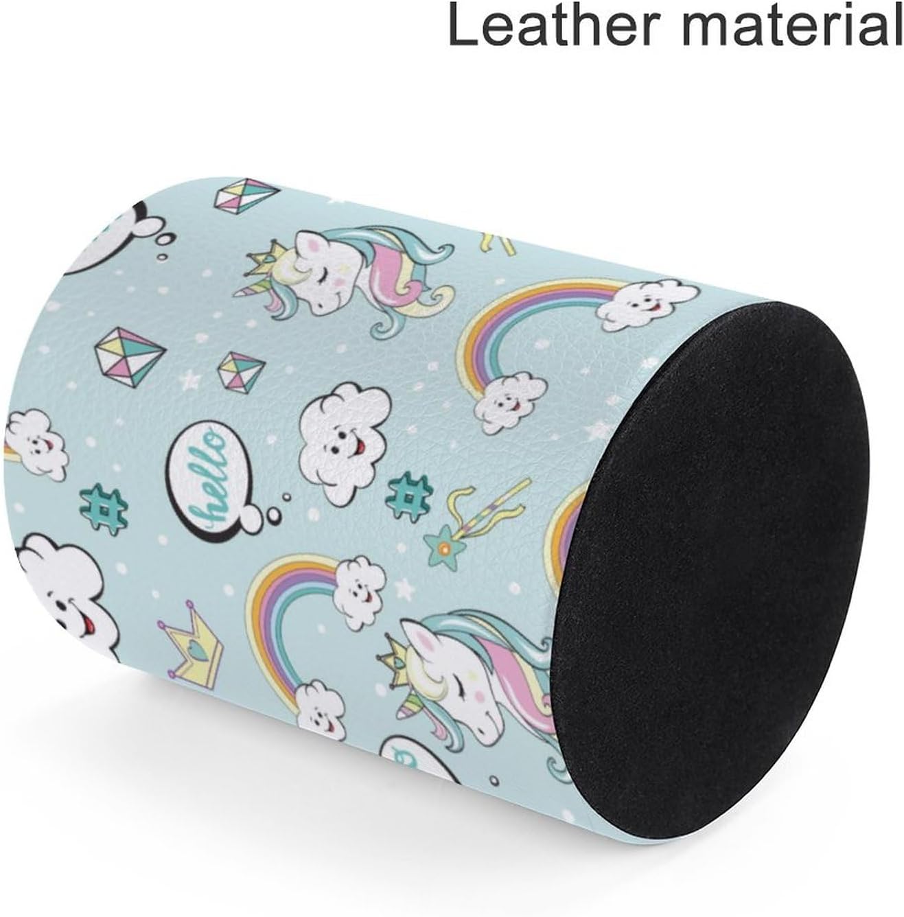 Pen Holder Pencil Organizer Cute Pencil Cup Desk Decor Makeup Brush Holder PU Multifunctional Office Suppliesfor Home Classroom School (Unicorn)