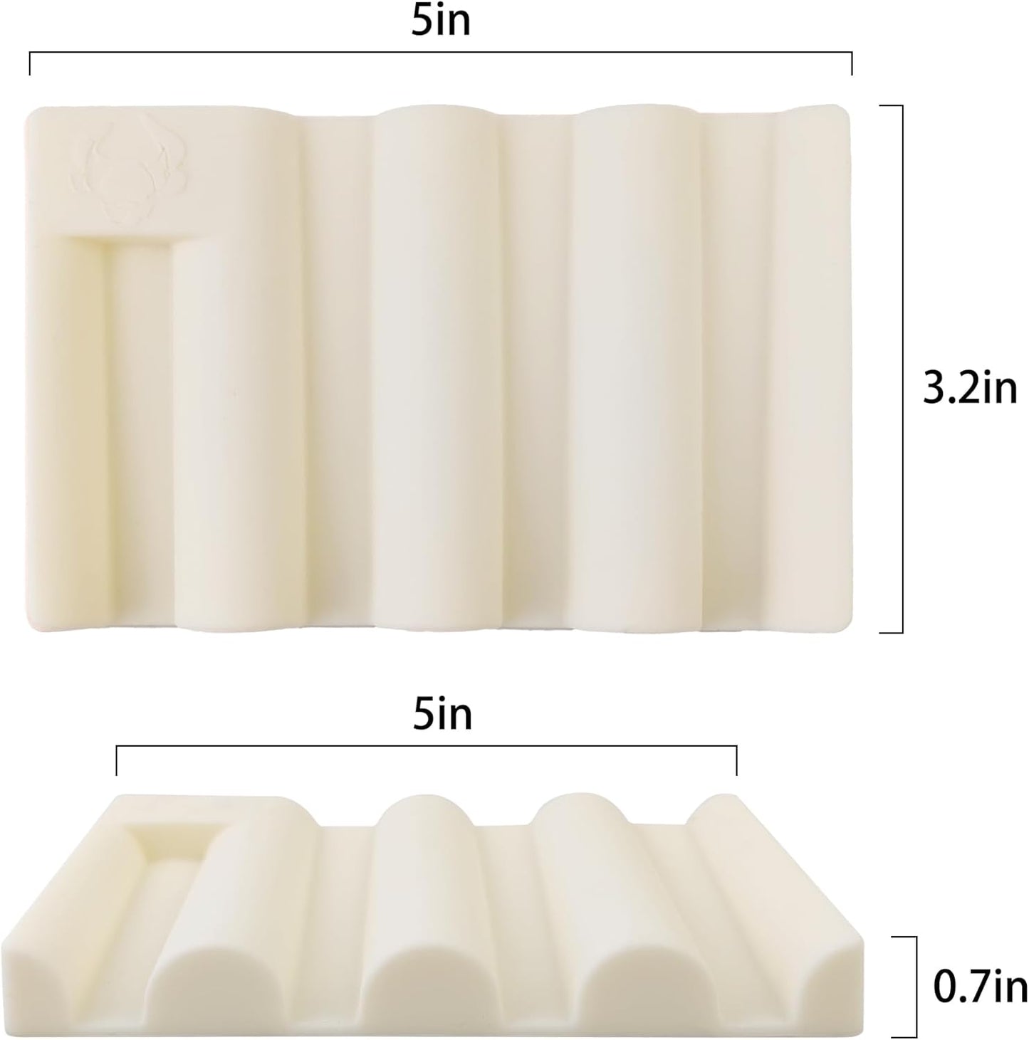 Soap Dish for Shower, Bathroom & Kitchen – Non-Slip, Self-Draining Design to Keep Soap Dry, Extend Soap Life – Easy to Clean, Compact & Durable (Beige, 2 pcs)