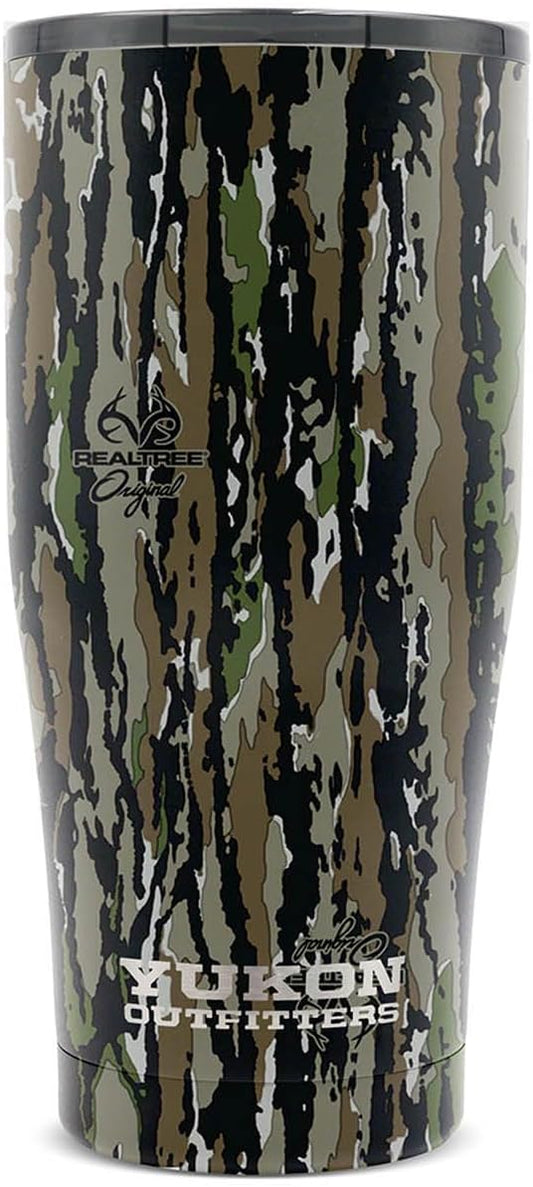 Yukon Outfitters Freedom High Grade 18/8 Corrosion-Resistant Stainless Steel Double Wall Vacuum Insulated Tumbler (20 oz/ 590ml) - 7.3" H x 3.4" Top dia. / 2.7" Bottom dia., Real Tree Original