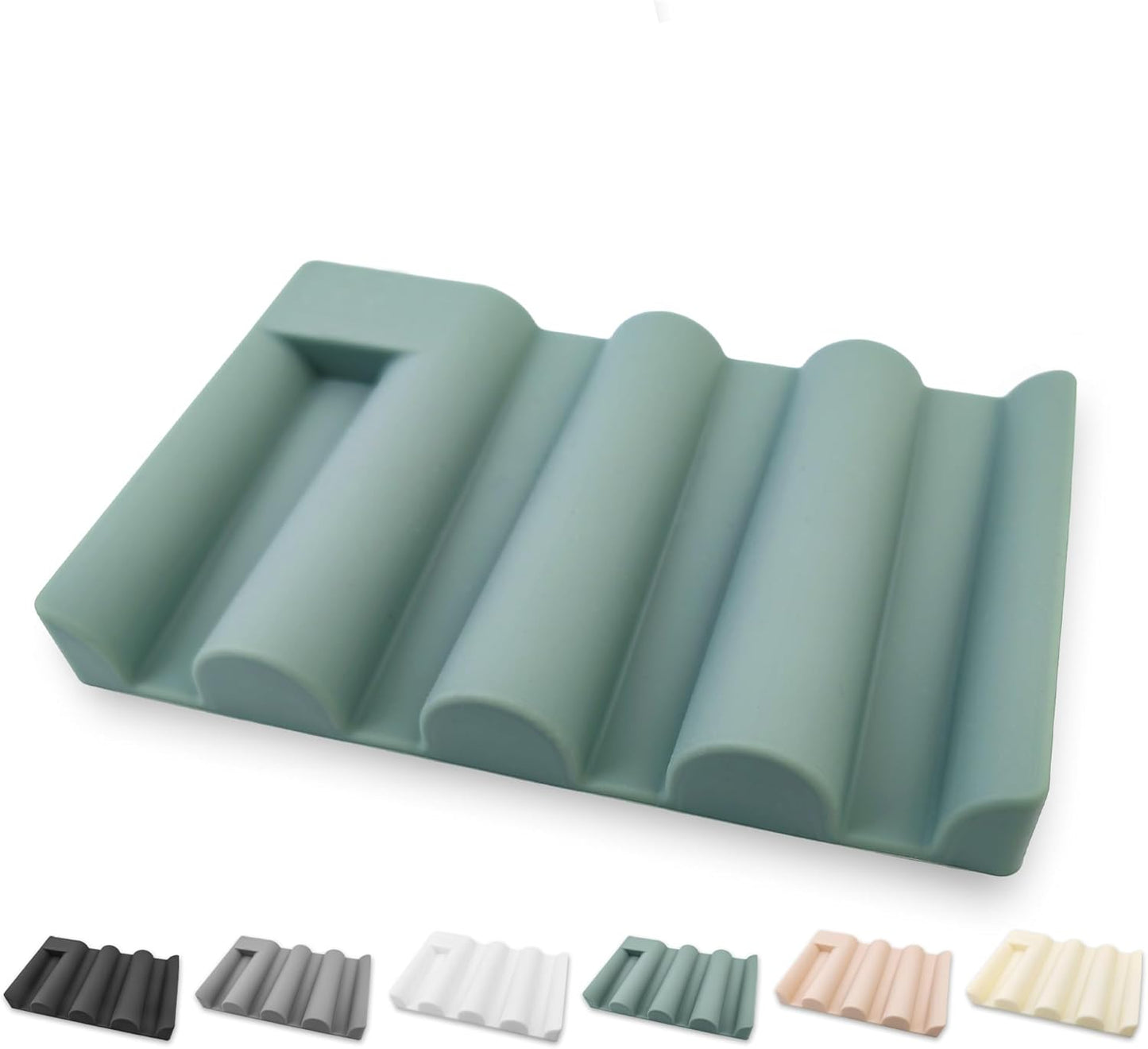 Soap Dish for Shower, Bathroom & Kitchen – Non-Slip, Self-Draining Design to Keep Soap Dry, Extend Soap Life – Easy to Clean, Compact & Durable (Green, 1 pcs)