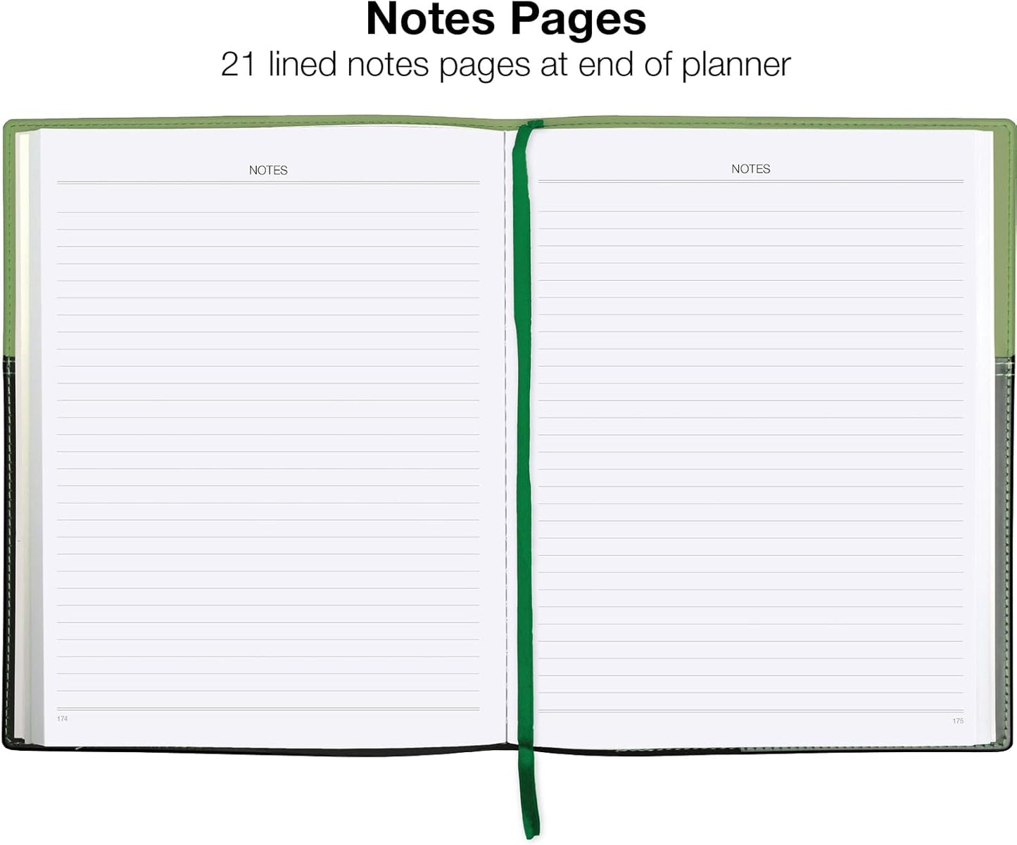 2026 Planner Calendar, 8"x10" : Includes 14 Months (November 2025 - December 2026) / 2026 Weekly Planner/Weekly Agenda/Monthly Calendar Organizer (Green/Black)