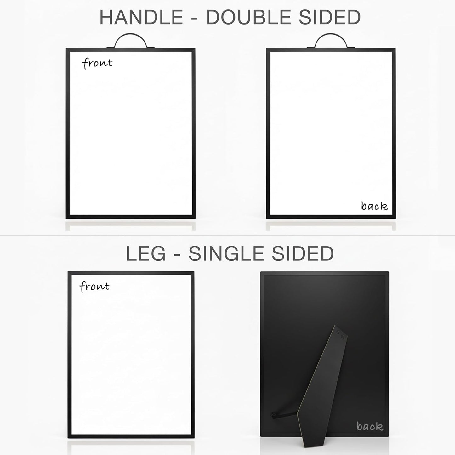 Magnetic Dry Erase Whiteboard 12x16 with Stand – Single-Sided Desktop White Board with Black Aluminum Frame – Includes Markers, Eraser & Magnets for Home, Office or Classroom