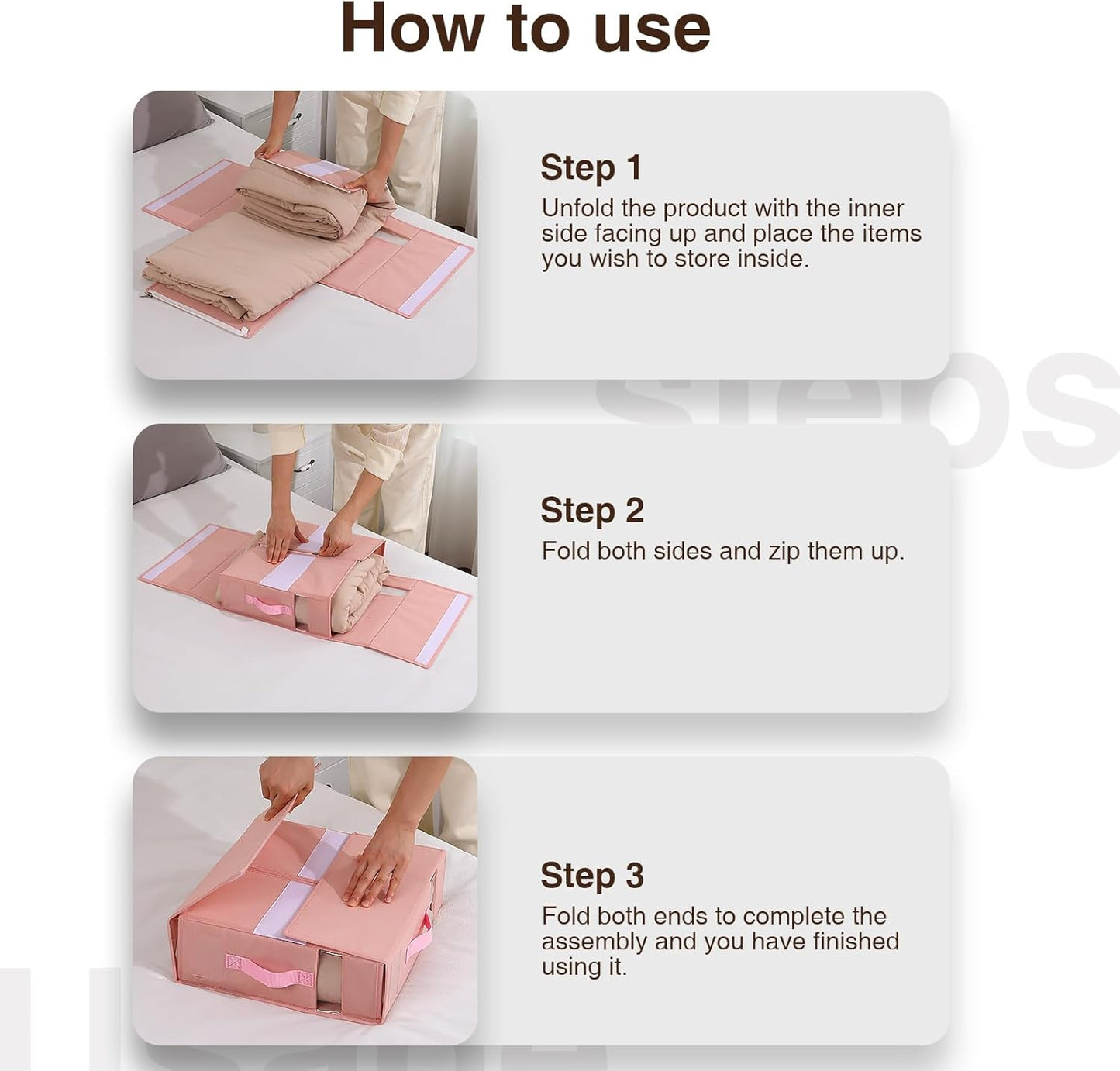 DIMJ Bed Sheet Organizers 6Pack, Folding Sheet Bedding Storage Organizer, linen closet organizer with Window Handle (Queen or King Size) for Bed Sheets Duvet Covers Pillowcases