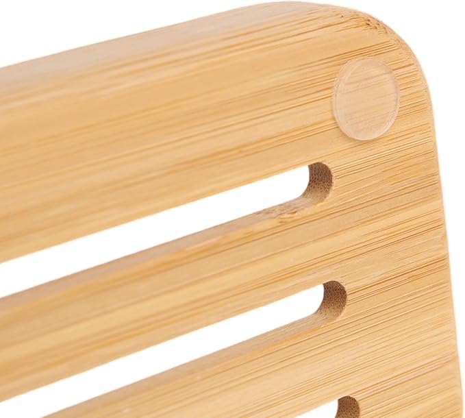 Bamboo Bar Soap Holder Wooden Soap Dish for Shower Bathroom Kitchen with Self Draining Tray