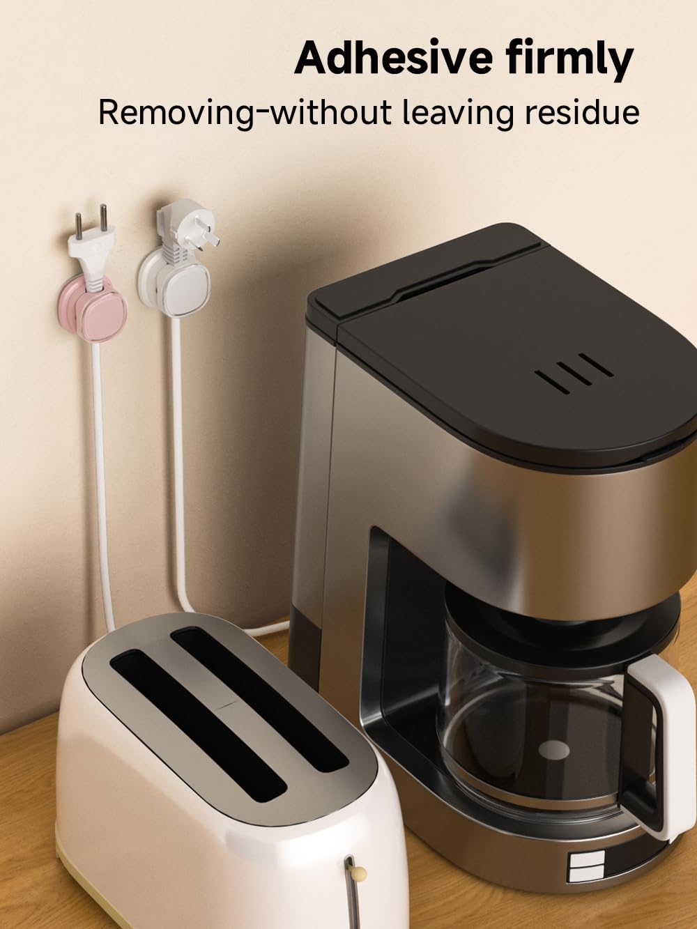 Magnetic Cable Clips, Adjustable Cord Holder Management, Adhesive Wire Keeper Organizer for Home Office Desk Phone PC Car Wall Desktop Nightstand Appliance (9-PCS White_Purple_Cyan_Apricot)