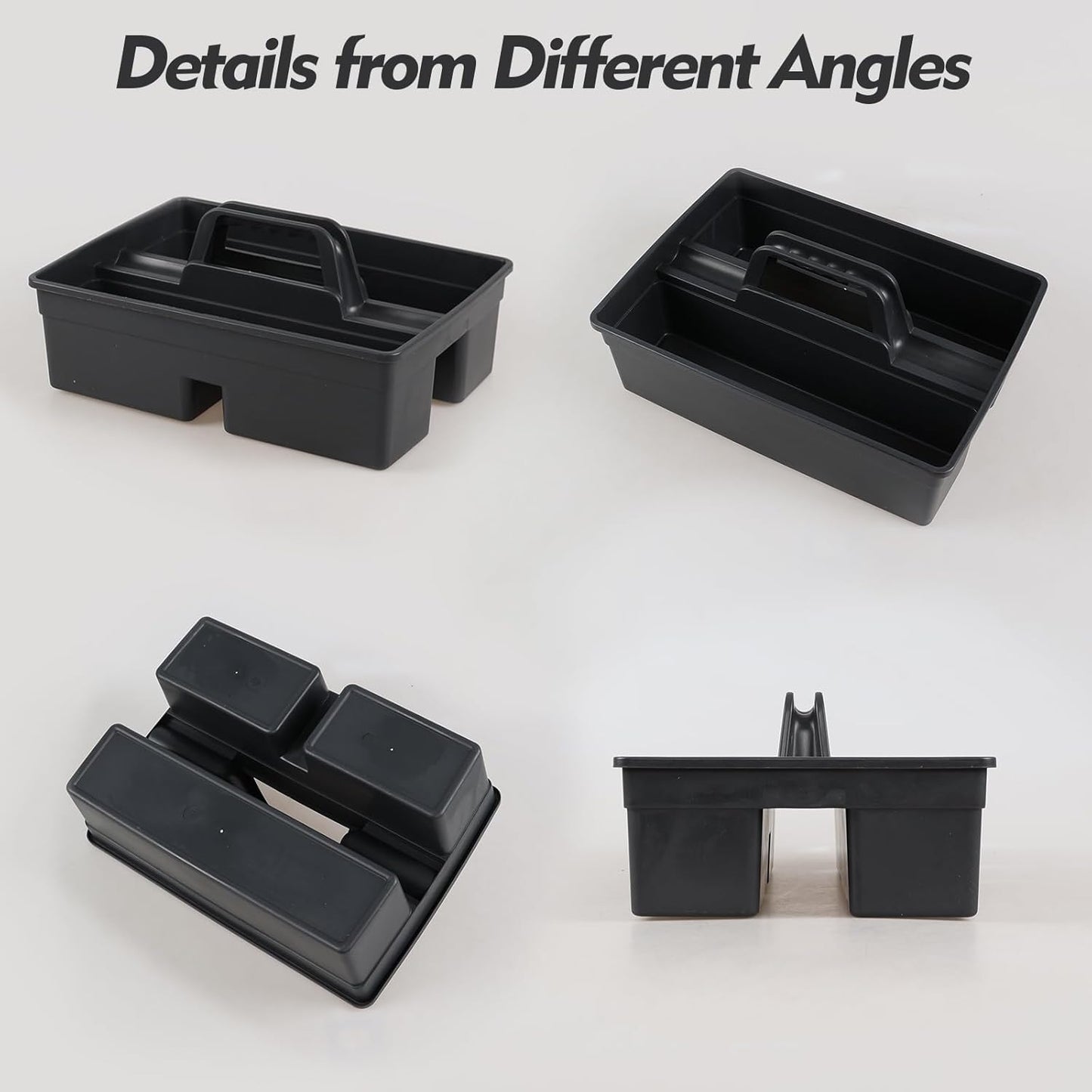 Anbers Plastic Cleaning Caddy with Compartments, Easy Carry Cleaning Supplies Organizer Caddy, 6 Pack