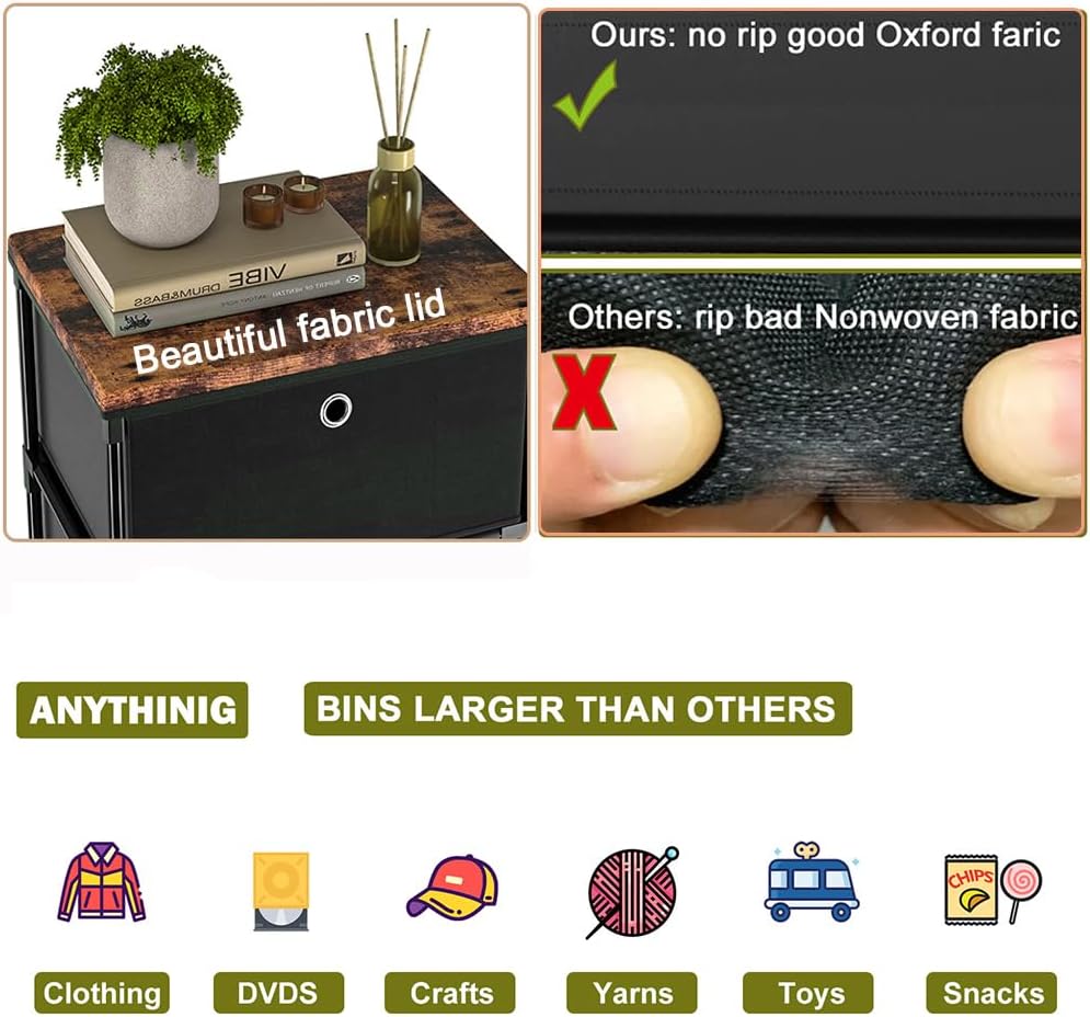 Fabric Storage Drawers and Chest of Drawers, Beautiful Small Dresser with Drawers, Sturdy 6 Drawer Dresser for Closet Dorm,Drawer Unit for Toys,Yarns