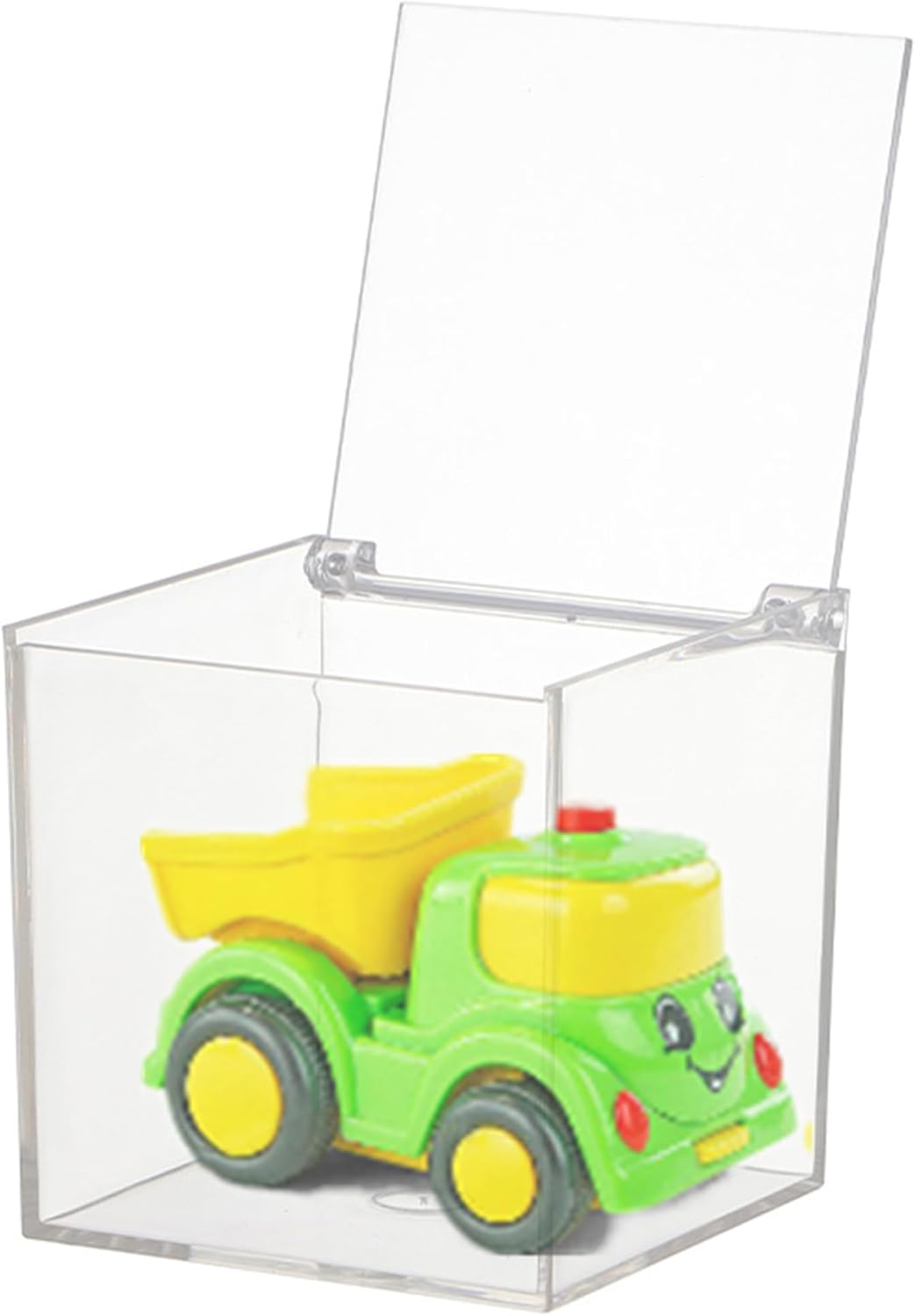 KissYou Small Acrylic Box with Lid Clear Hinged Lid Box Coffee Pod Holder Clear Candy Contanier Transparent Lucite Square Cube