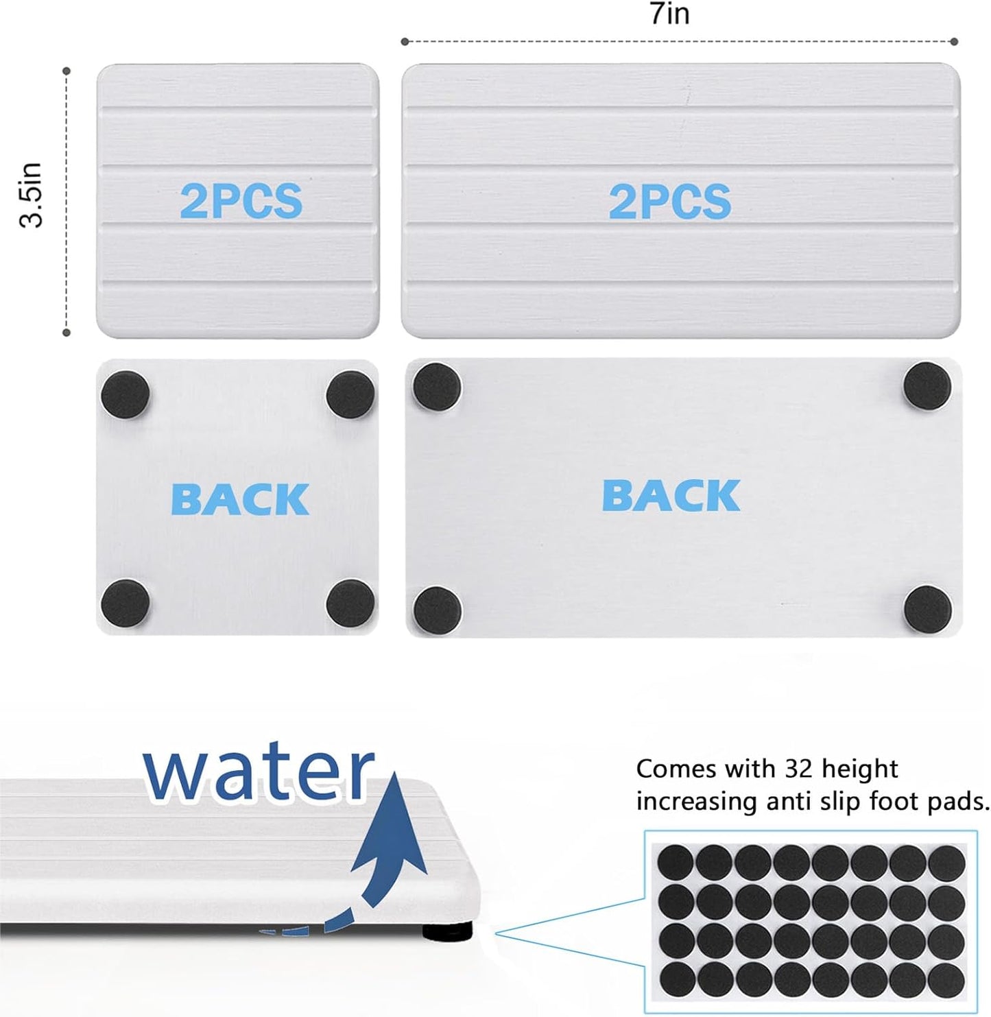 4PCS Stone Drying Tray for Bathroom Sink and Kitchen Counter, Fast Drying Diatomite Stones Soap Trays, Diatomaceous Coaster, Vanity Trays, Water Absorbing Stone Tray for Sink