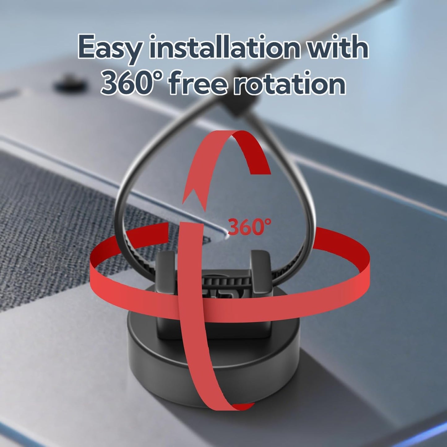 10Pcs Cable Ties Magnetic, Multipurpose Magnetic Wire Clip, Cable Wire Base with 60Pcs Releasable Cable Ties (22 x 16mm)