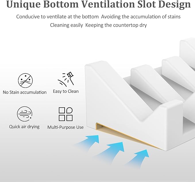 Silicone 3PCS Extended Soap Dishes with Drainage - Self Draining Shower Soap Bar Holder Keep Soap Dry Clean