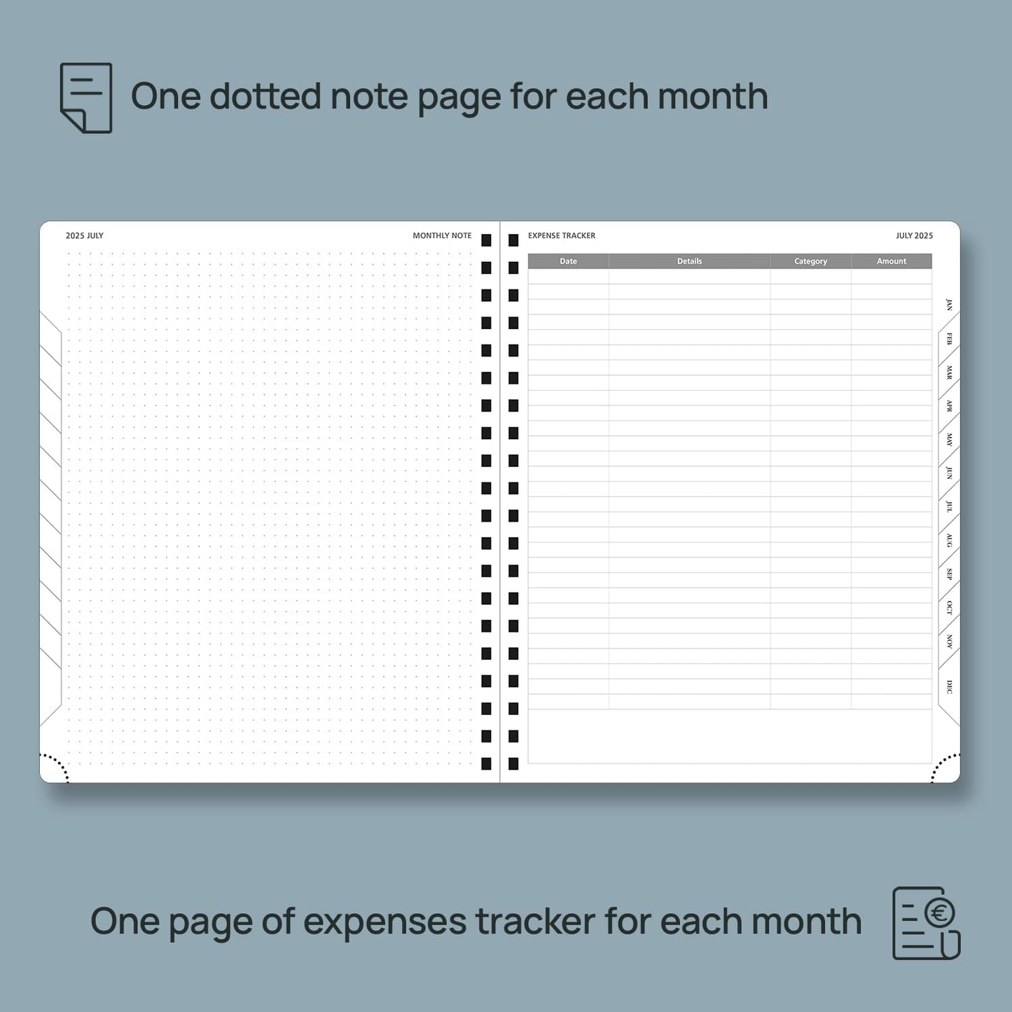 POPRUN Monthly Planner 2026-2027 (Large 8.5" x 10.5") 18 Months Calendar (Jan 2026 - Jun 2027) - 4 Pages per Month with Expense & Notes, Stair-like tabs, Leather Cover, Sunday Starts - Pink