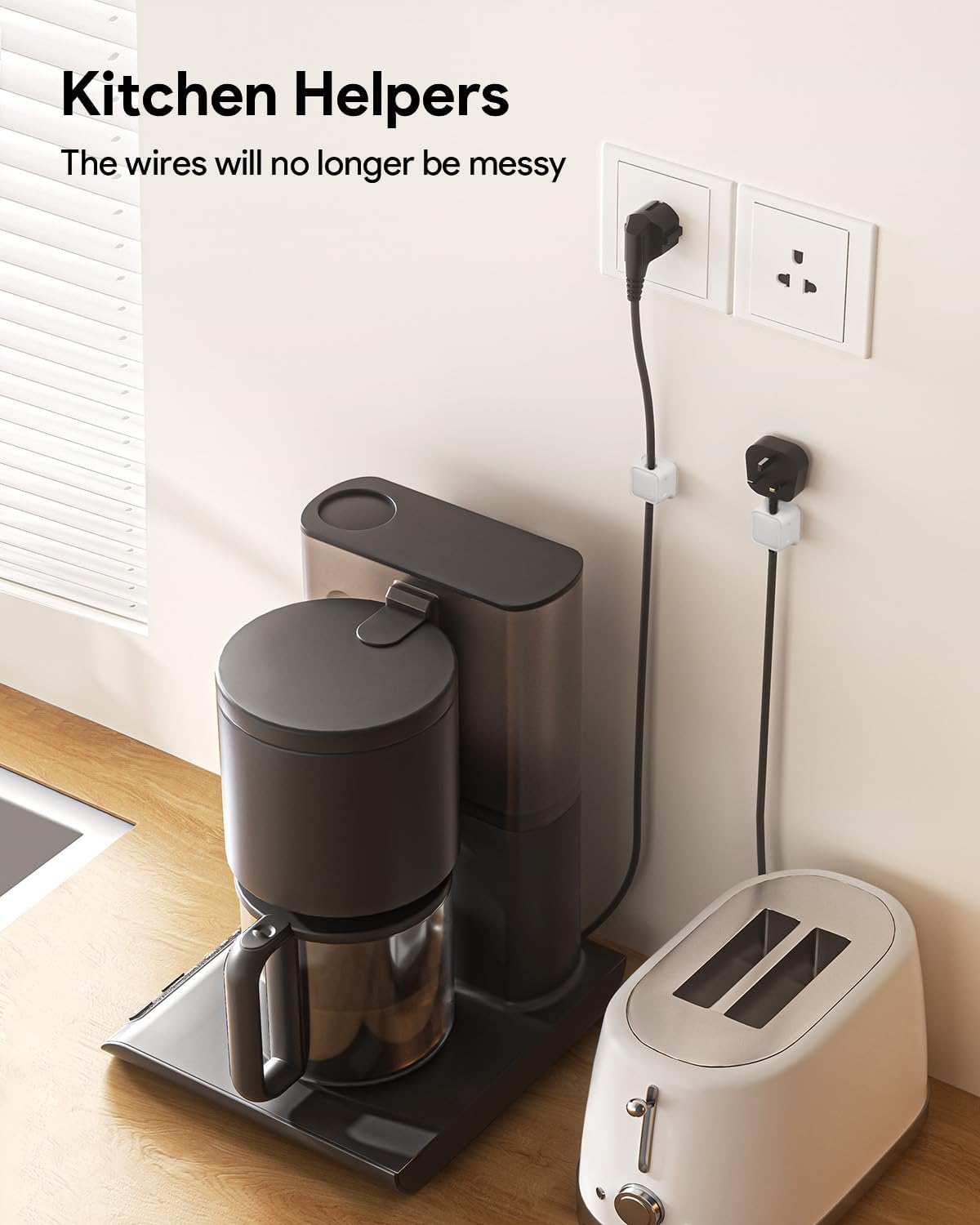 8 Pack Magnetic Cord Organizer Holder,Strong Adhesive Desk Cable Management Easy Open,Organize Phone Charging Cords Wire Holder Organizer Neatly for Home,Office,Car,Desk,Nightstand-White