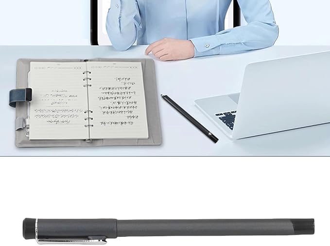 Yunseity 3 in1 Digital Smart Pen, Smartpen Notebook Set, Real Time Sync for Digitizing, Bluetooth 5.0 Paper Smart Writing Set, Convert to Text, OCR Technology, for iOS for Android (Black Patchwork)