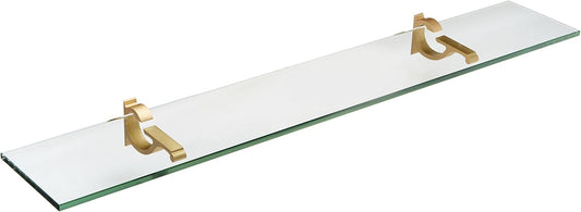 Spancraft Glass M-6x18-Brushed Bronze Monarch Glass Shelf, Brushed Bronze, 6" x 18"