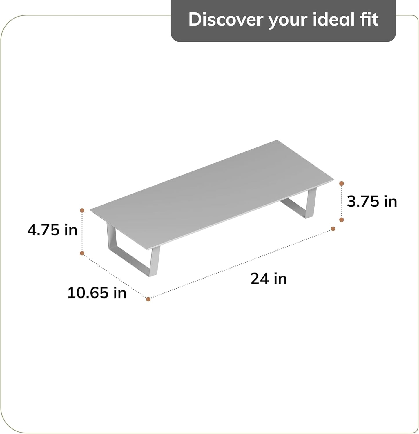Anji Mountain Monitor Stand - Desktop Organizer & Laptop Riser, Ergonomic Monitor Riser, Space-Saving Monitor Stand for Desk, Durable Construction, Easy Assembly, Ideal for Home & Office,Black