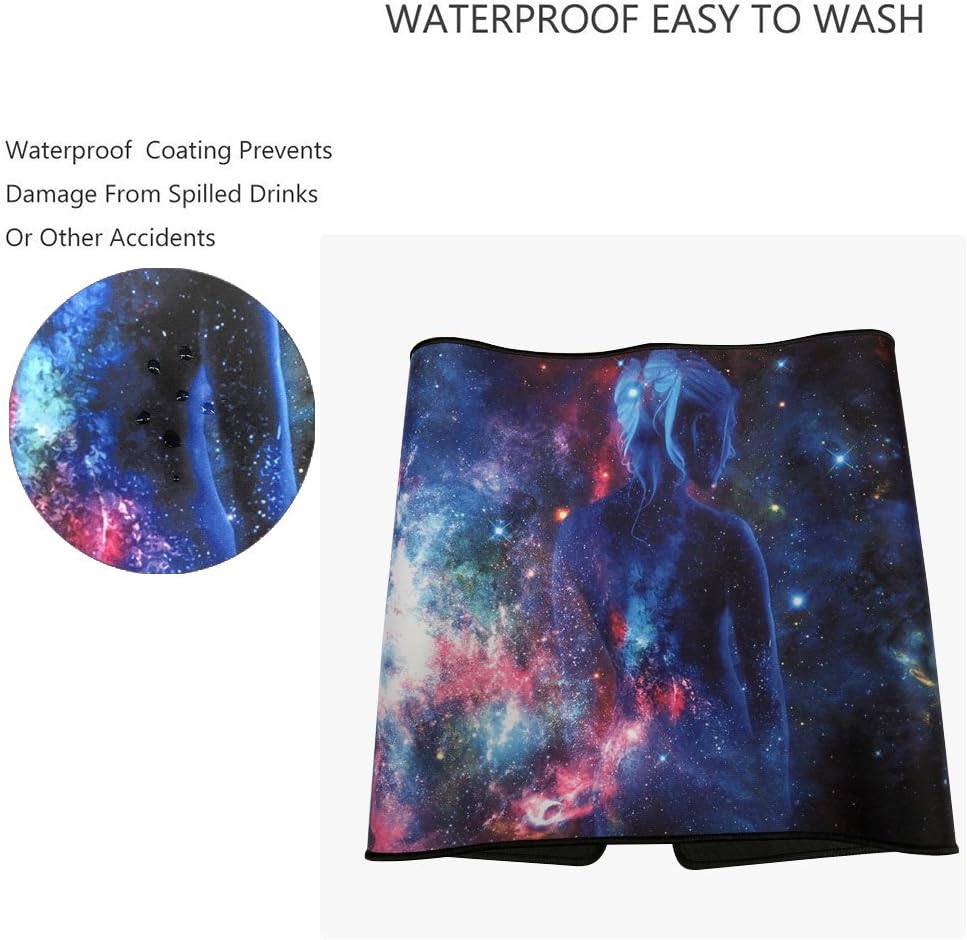 XXL Professional Large Mouse Pad & Computer Game Mouse Mat (35.4x15.7x0.1IN, Sky Girl)