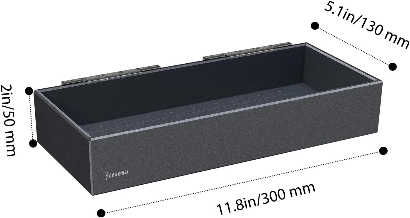 Metal Shower Caddy, Rustproof Shower Shelves for Bathroom Storage & Kitchen Spice, Large Capacity Holder Organizer Adhesive or Drill Screw Mounting (1 Pack)