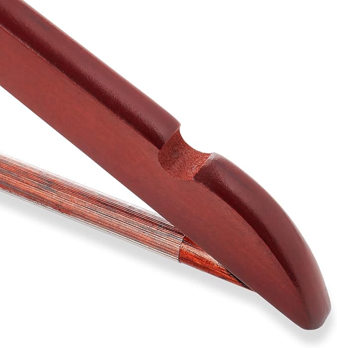 Casafield - 20 Cherry Wooden Suit Hangers - Premium Lotus Wood with Notches & Chrome Swivel Hook for Dress Clothes, Coats, Jackets, Pants, Shirts, Skirts