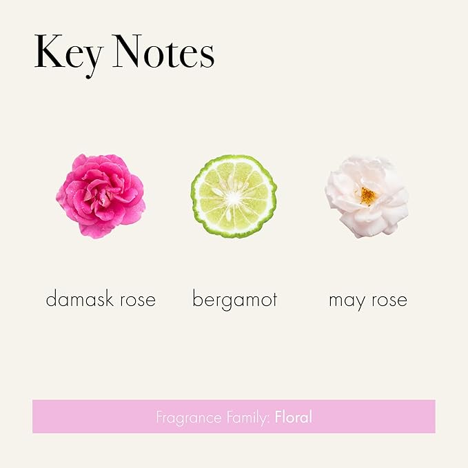 LAFCO New York Classic Reed Diffuser, Blush Rose - 6 oz - Up to 3 Months Fragrance Life - Reusable Glass Vessel - Natural Wood Reeds - Made in The USA