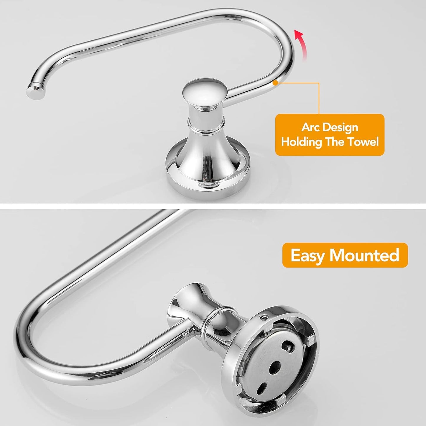 BESy Polished Chrome Toilet Tissue Paper Holder Polished Chrome Bathroom Accessories Toilet roll Paper Hanger, Wall Mounted, Rustproof